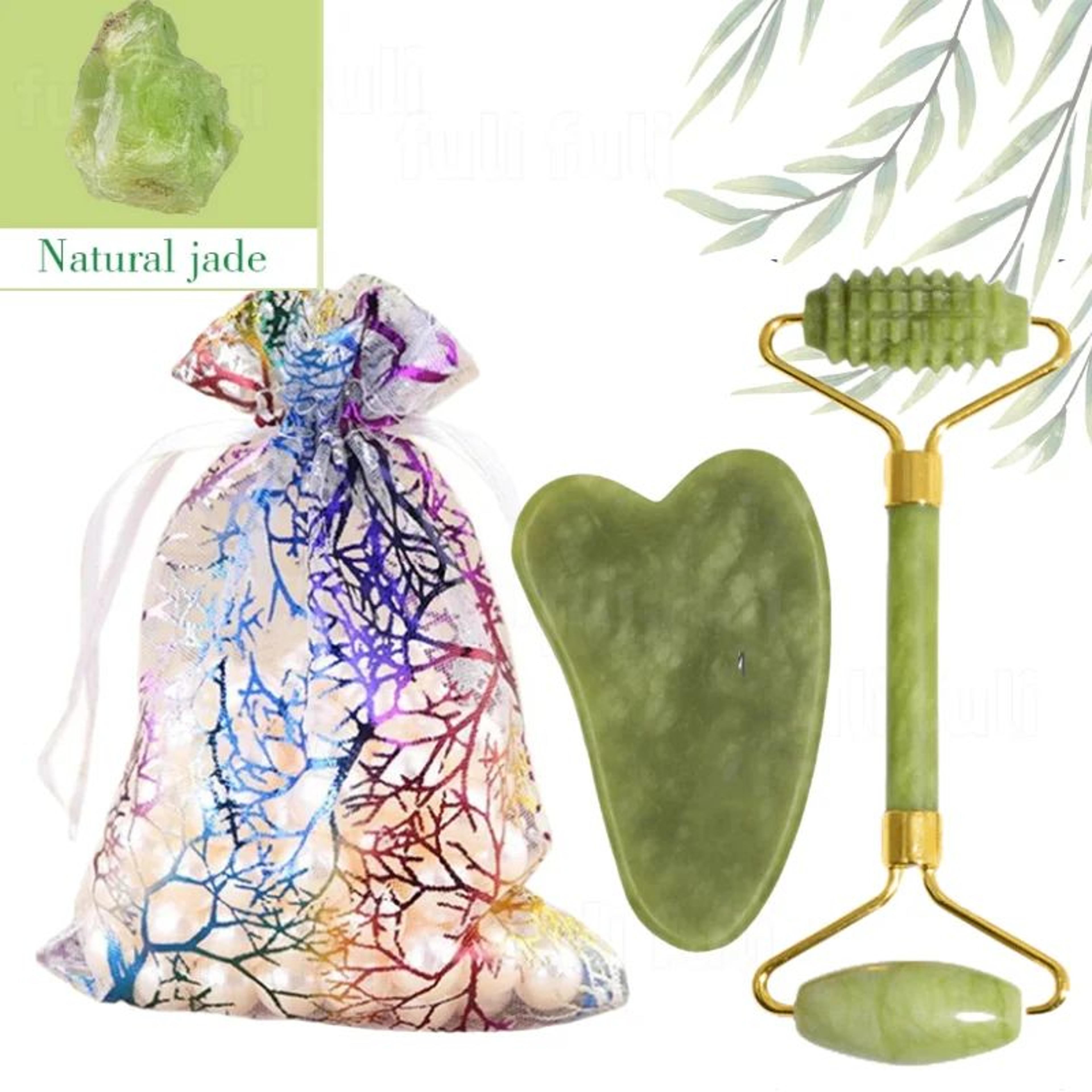 Natural Rose Jade Gua Sha Tool  Facial  Body Lifting Stone For Massage And Skin Care 3