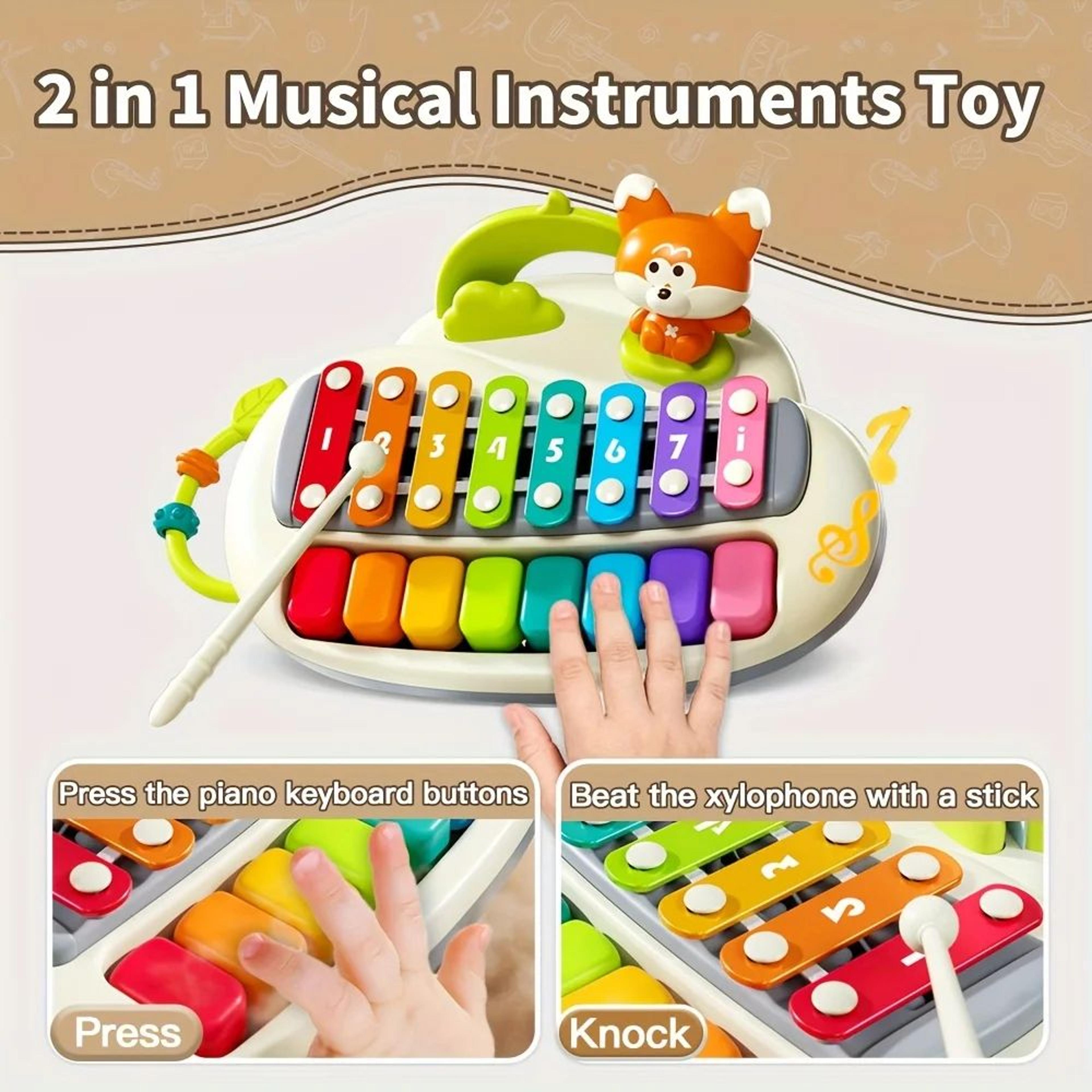 2in1 Baby Grand Piano Toy For Musical Learning  Motor Skill Development 2
