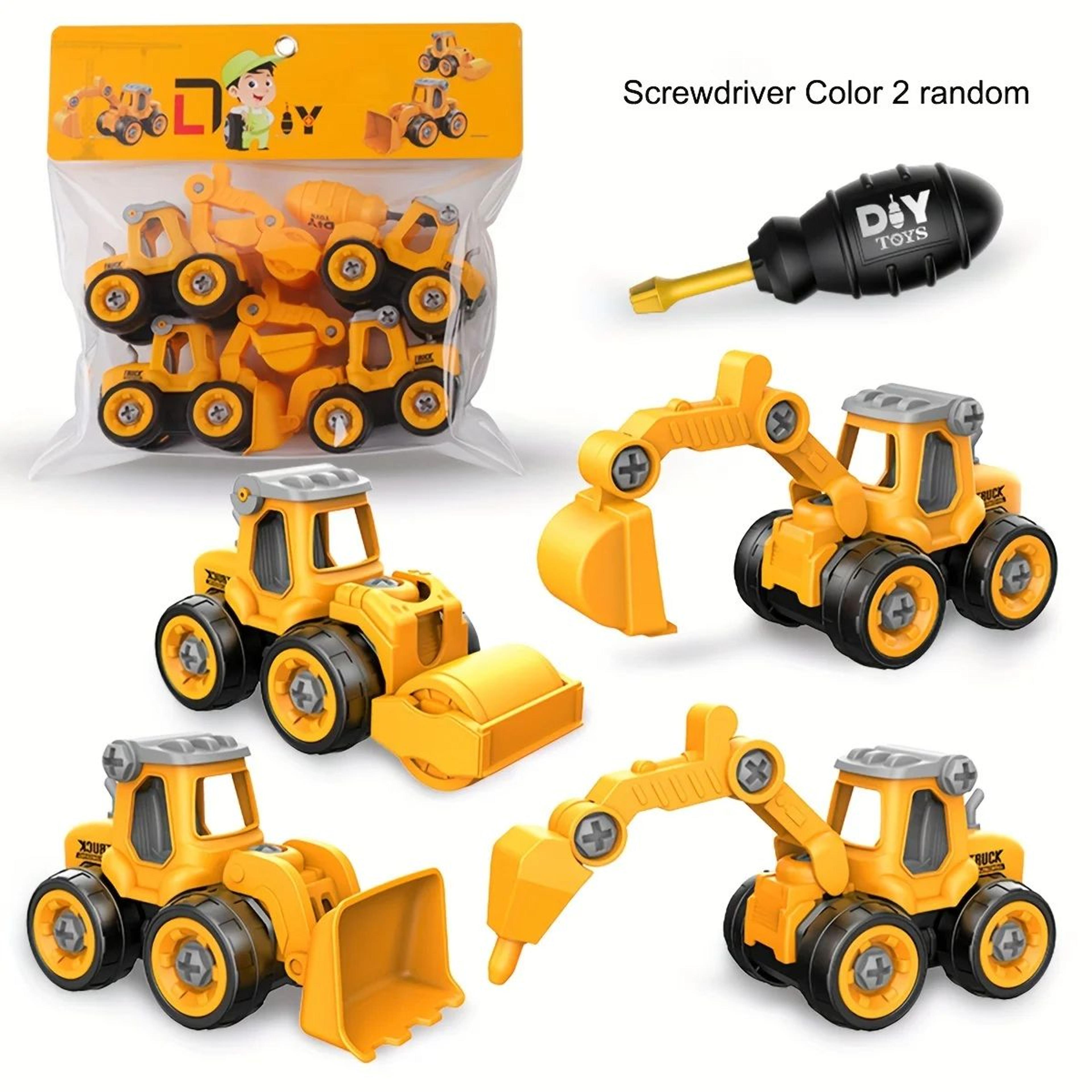 DIY Construction Excavator Toy With Screw Assembly  Sliding Action 5
