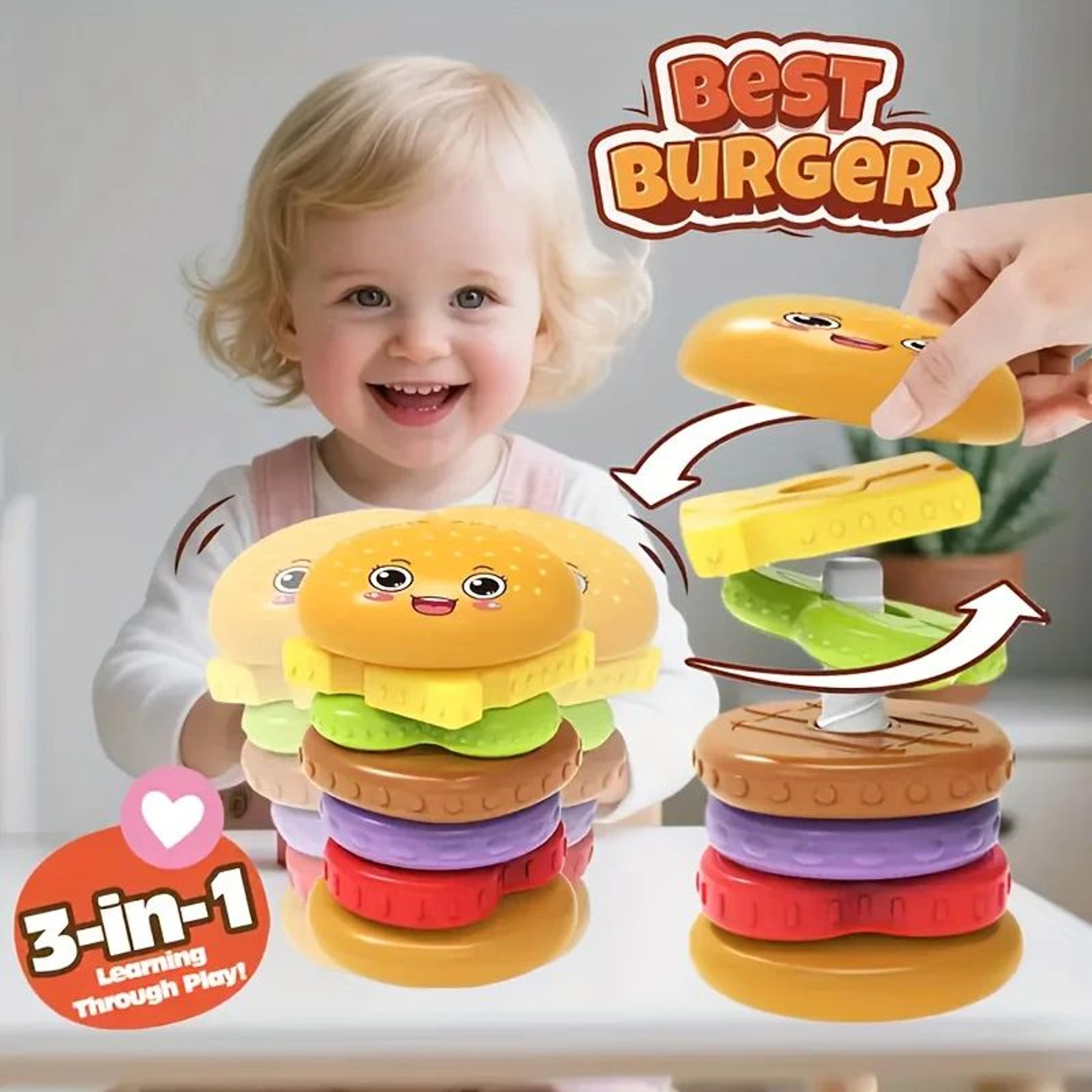 Stack  Play Burger Toy  Fine Motor Skills Stacking Game For Toddlers  Infants 0