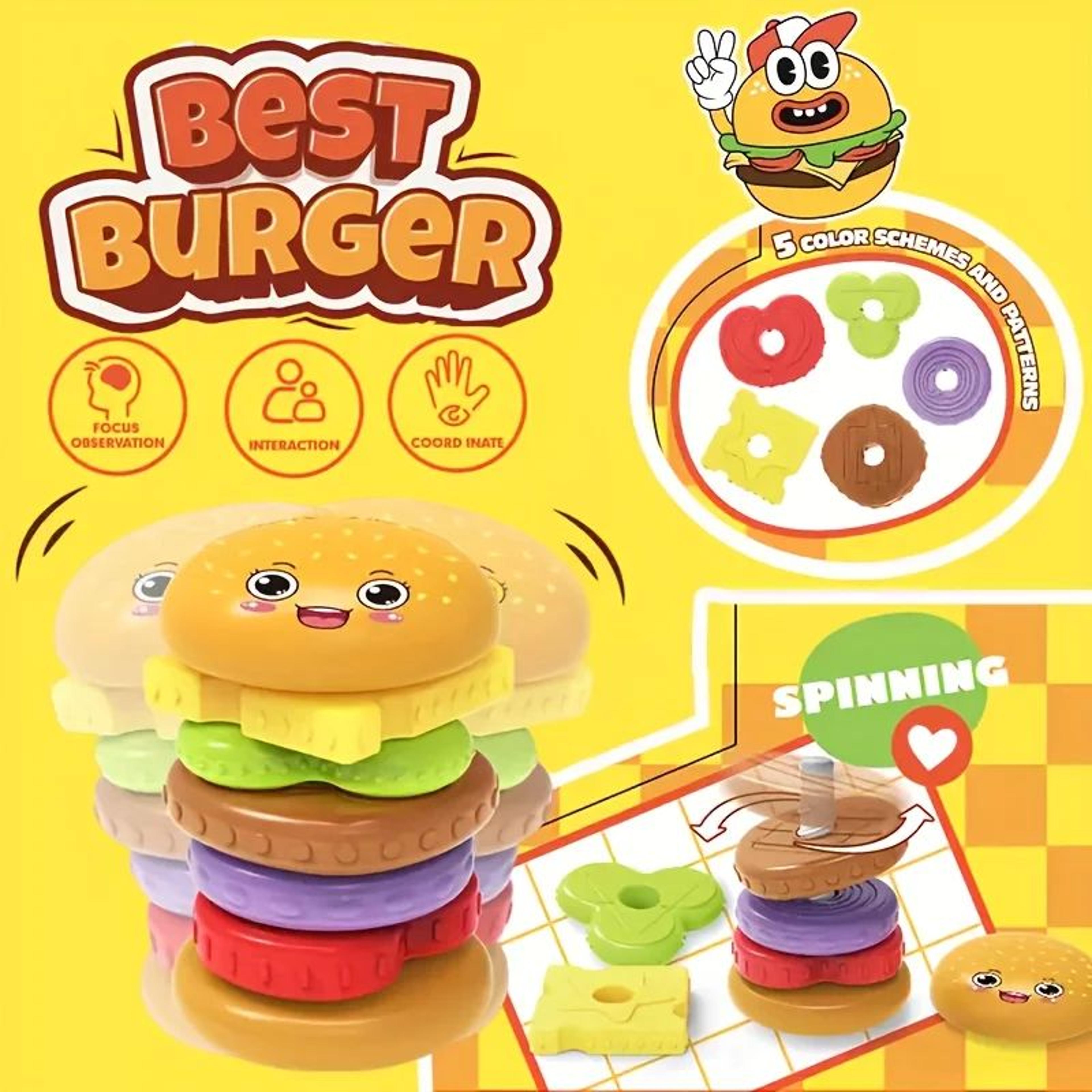 Stack  Play Burger Toy  Fine Motor Skills Stacking Game For Toddlers  Infants 3