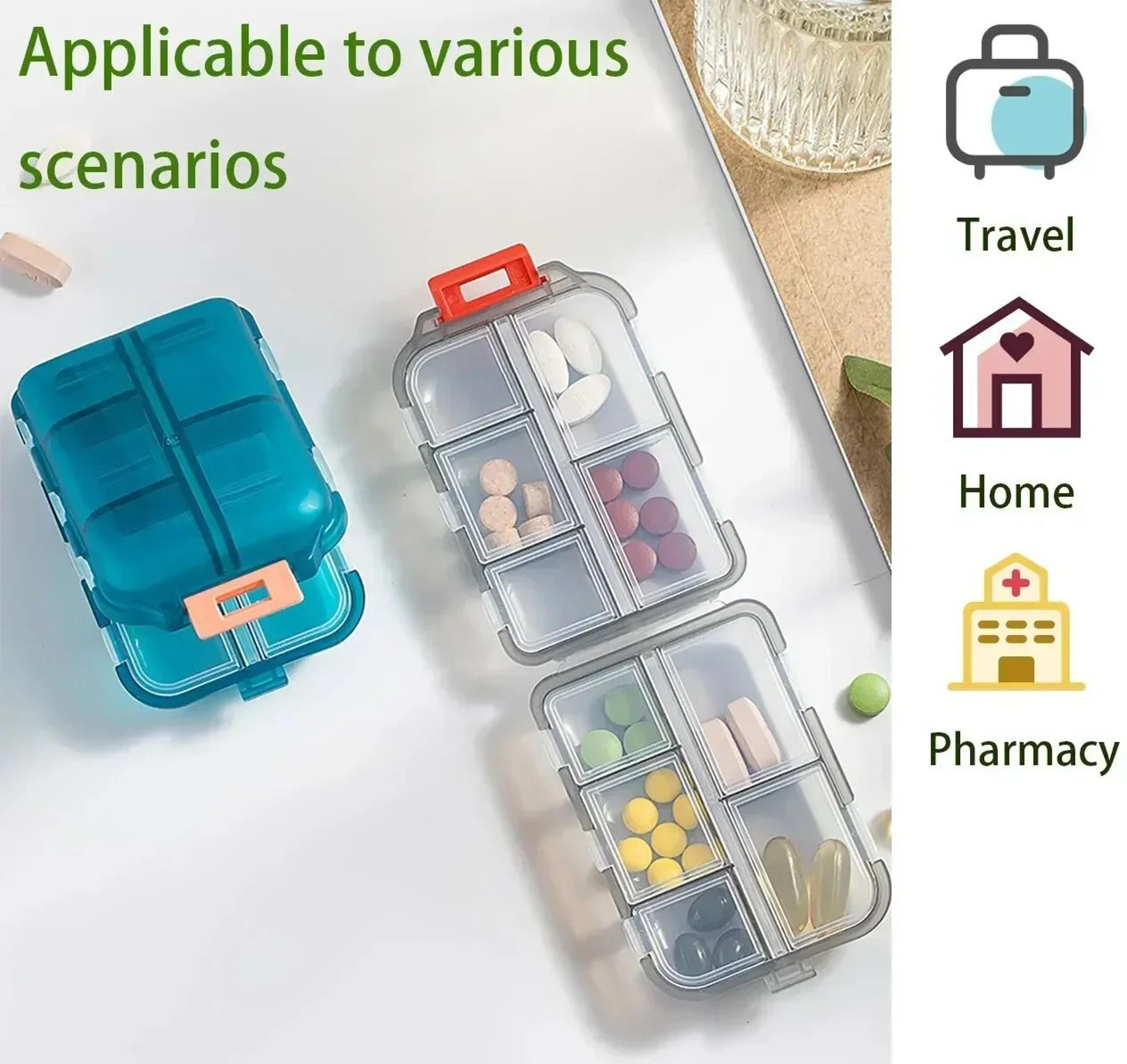 Portable Travel Pill Organizer With 10Grid Daily Medicine Storage Case 0