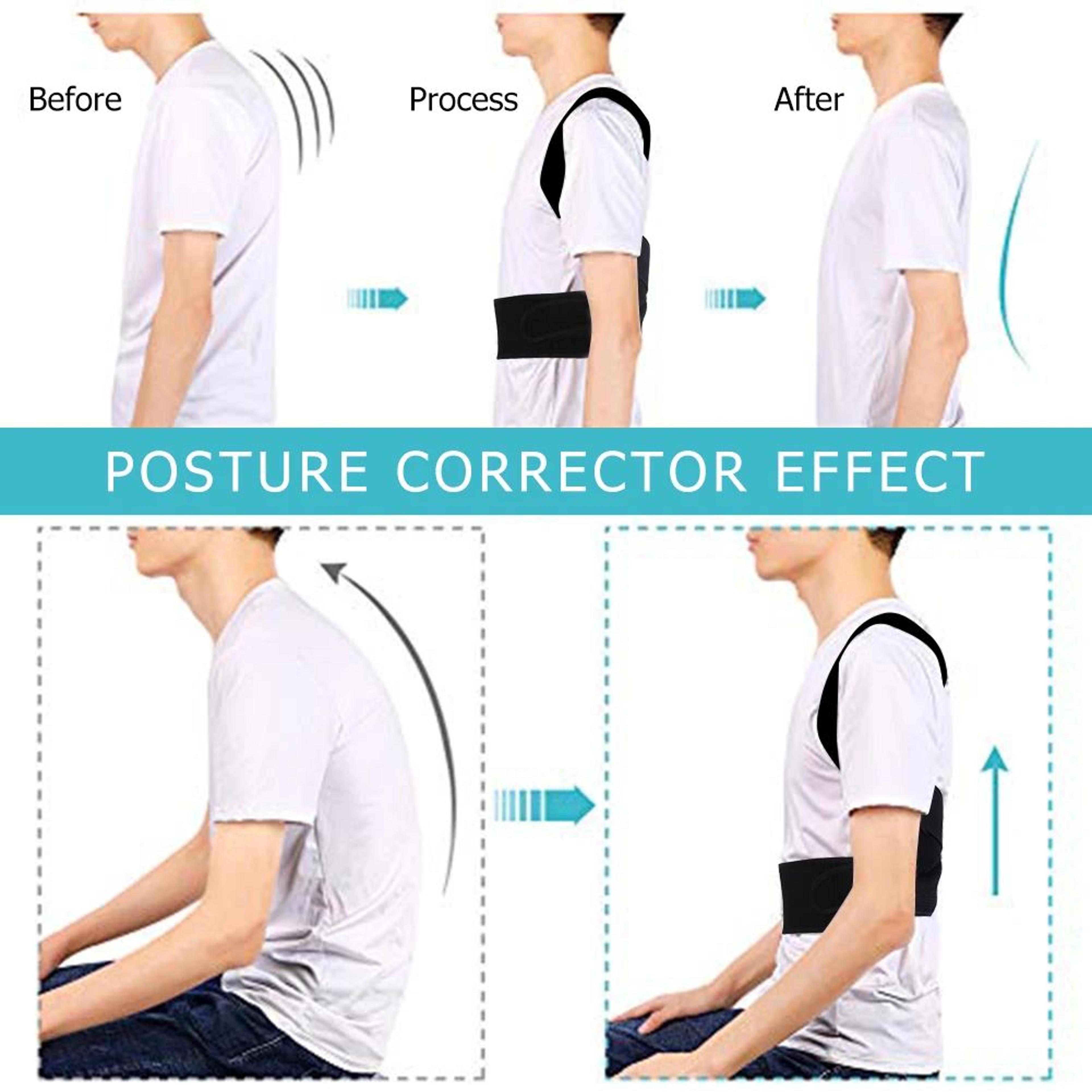 Adjustable Back Posture Corrector Brace With Spine  Shoulder Support 1