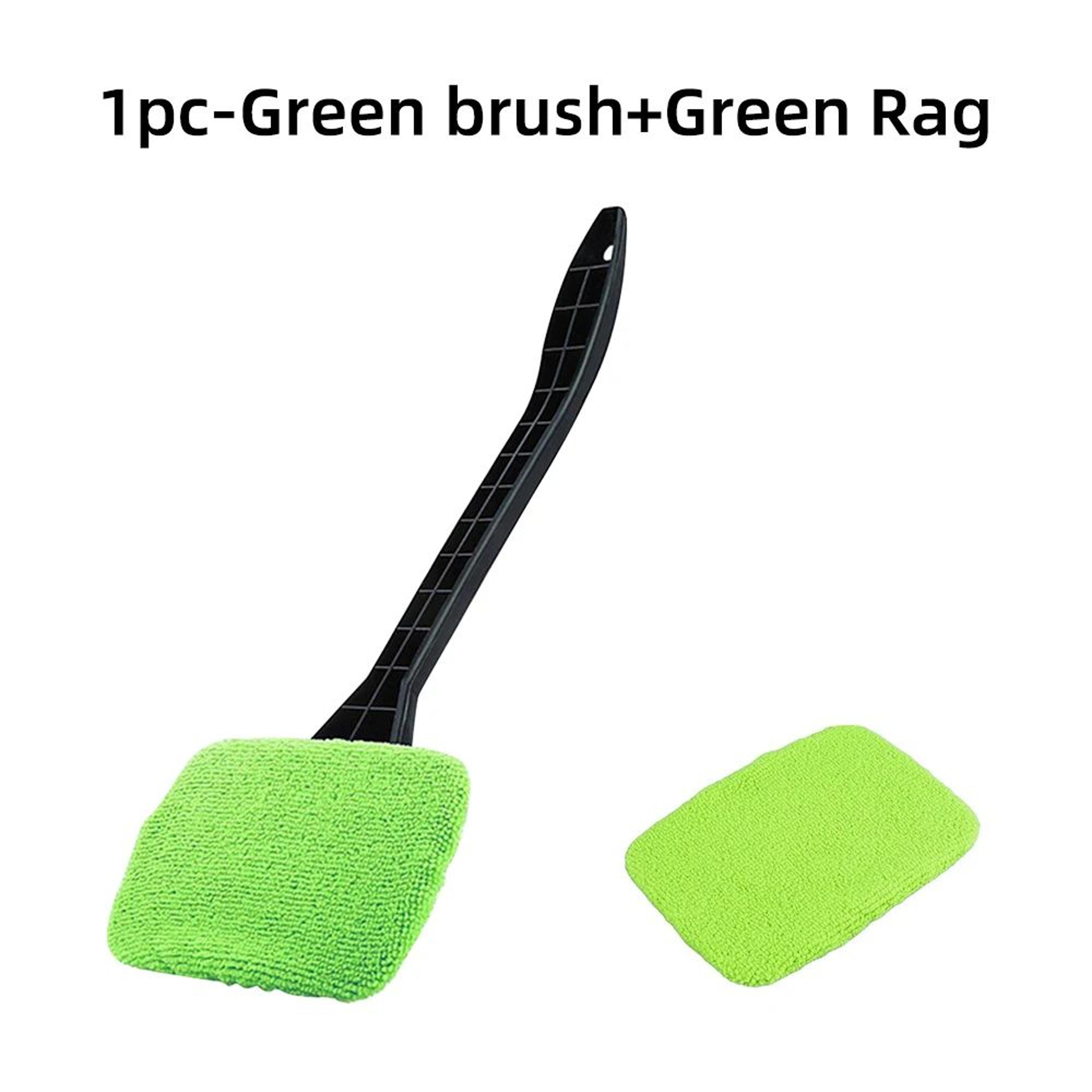 Microfiber Car Window Cleaner Brush  Long Handle Windshield Cleaning Tool 4