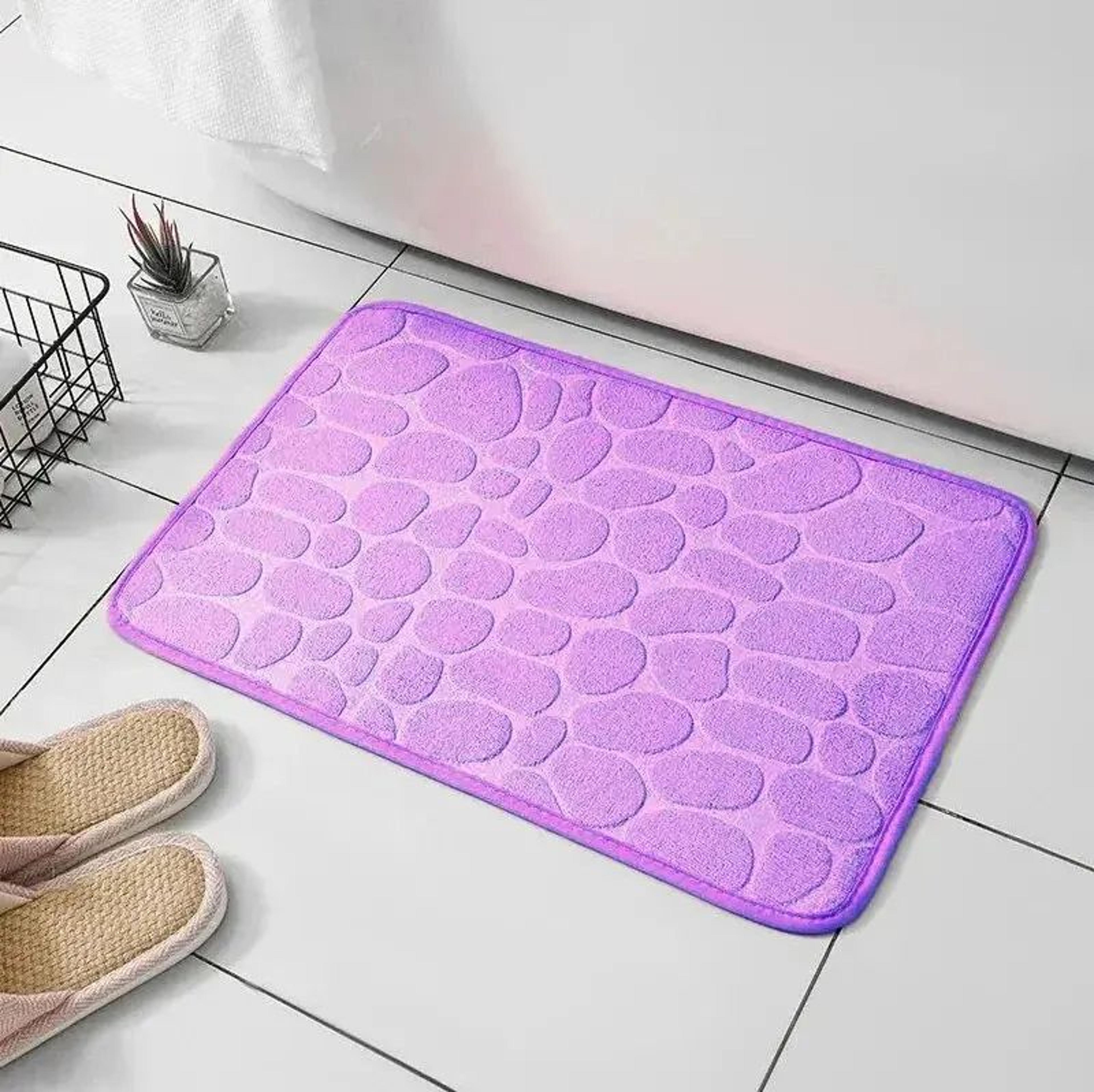 Pebble AntiSlip Floor Mat  Embossed Fiber Bathroom  Living Room Rug 9