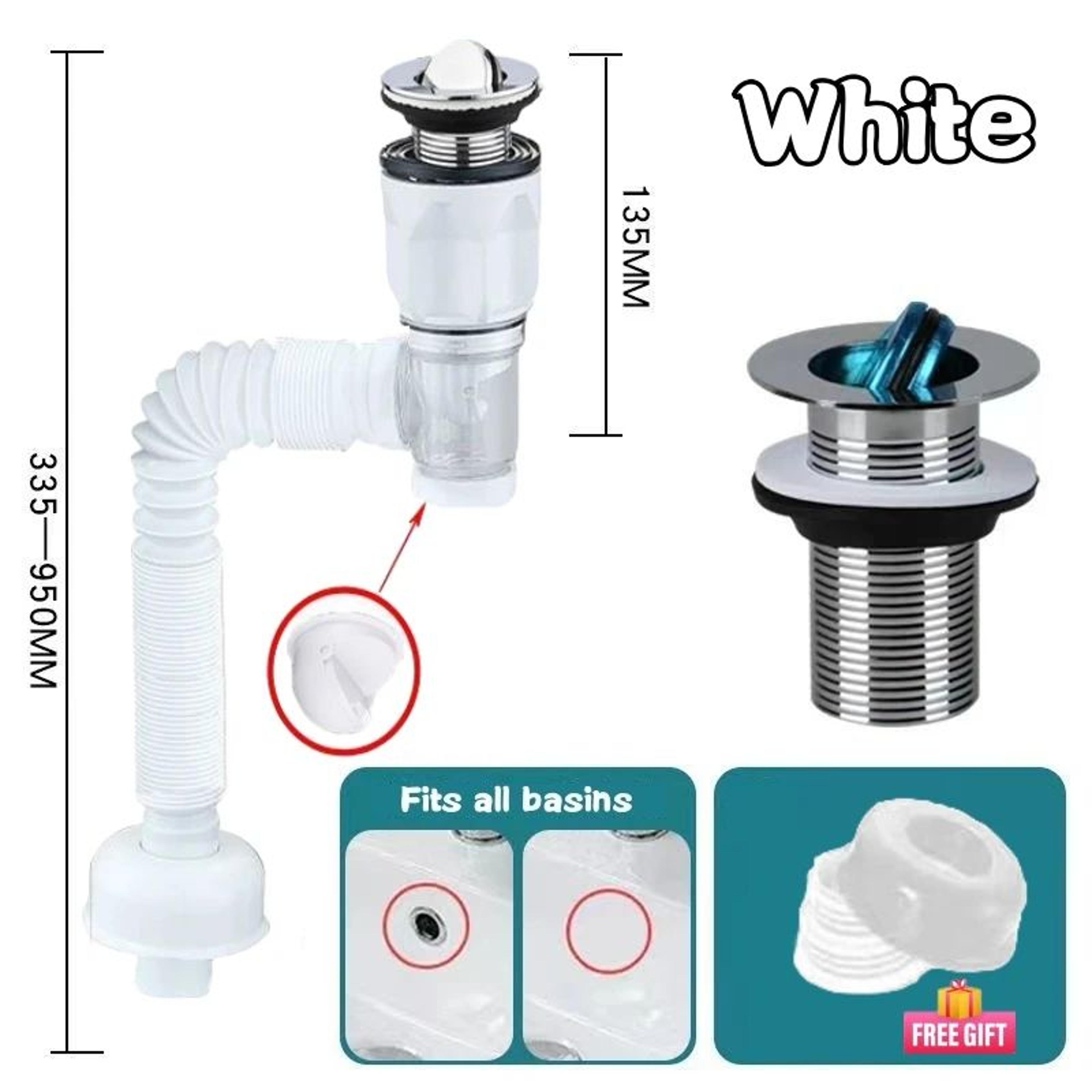FlipTop AntiOdor Sink Drain Pipe  Flexible Deodorizing  AntiClogging Downspout 5