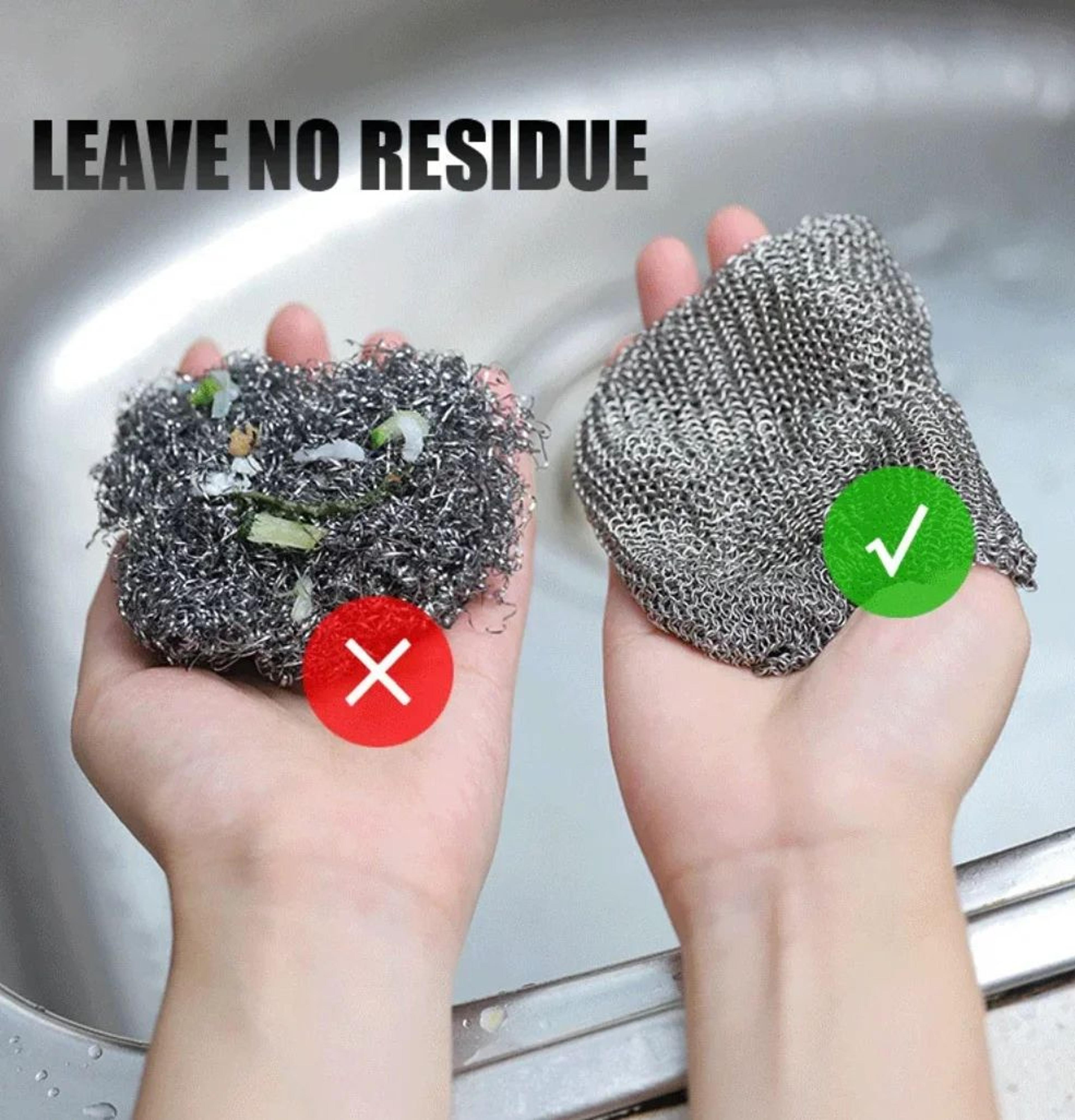 Stainless Steel Cast Iron Cleaner  HeavyDuty Pan  Pot Scrubber 3 Sizes 1