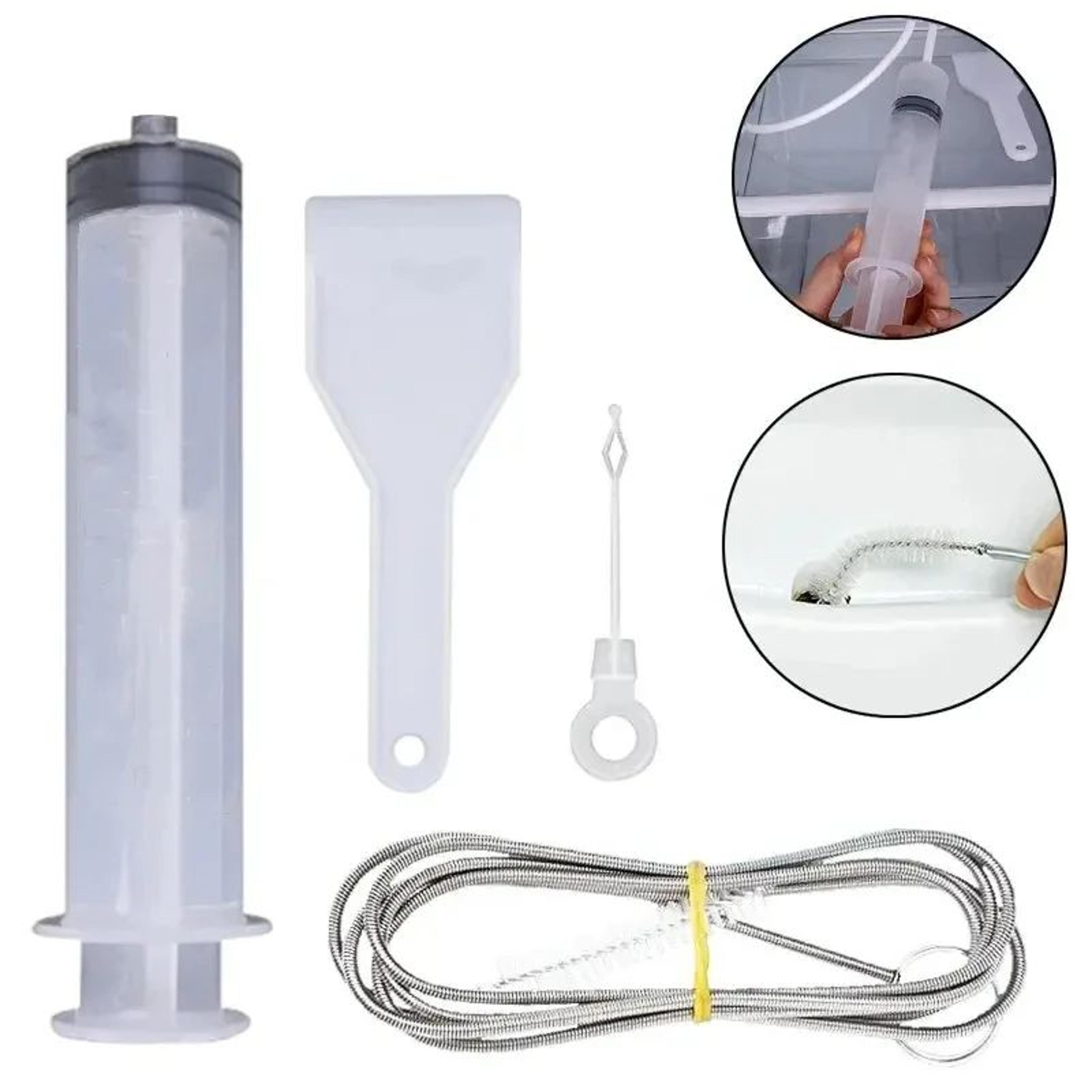 Premium Refrigerator Drain Hole Cleaning Kit  MultiSize Flexible Brushes  Water Outlet Clog Remover 1