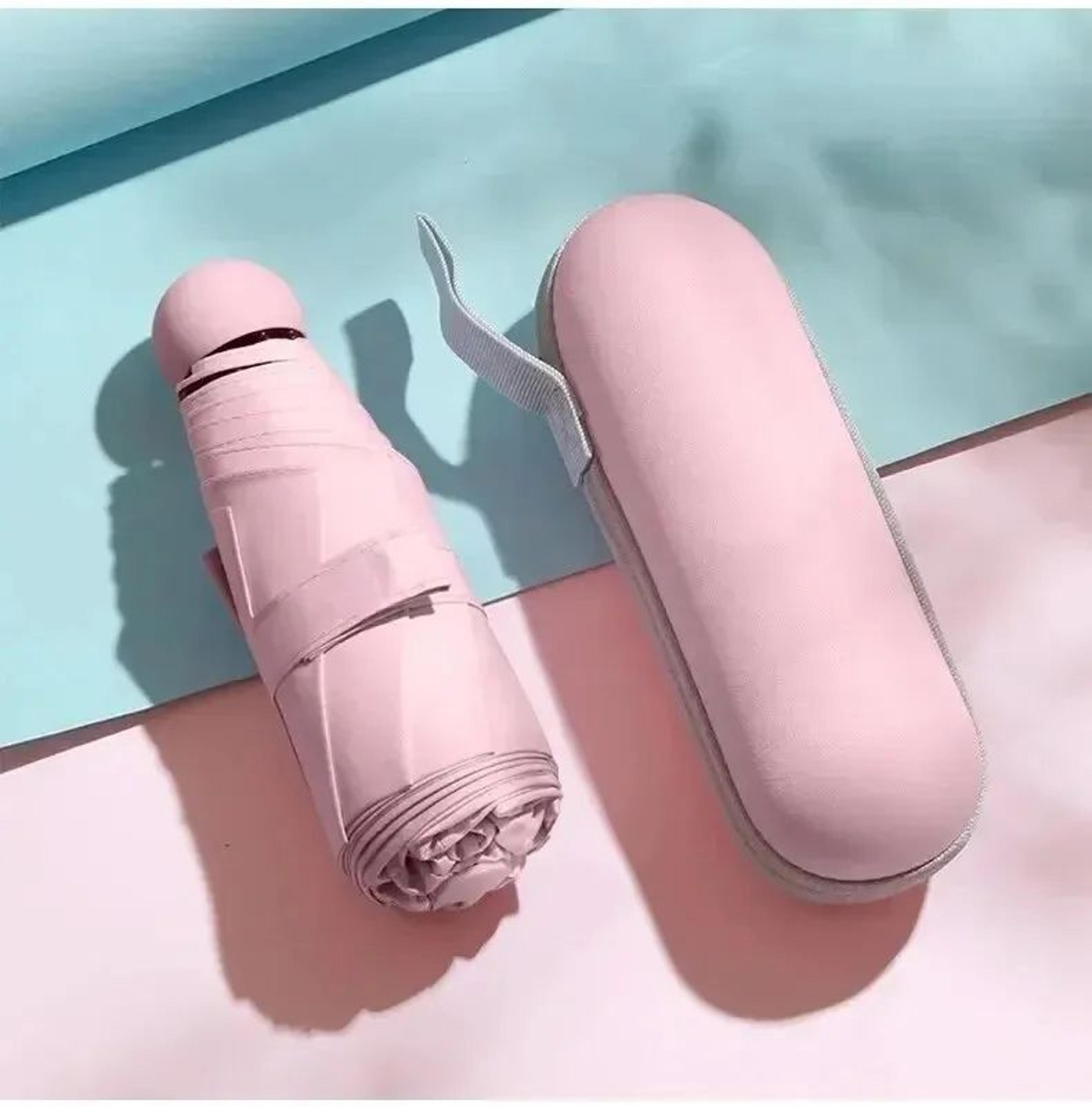 Capsule Mini Travel Umbrella  Compact UV Protection Sun  Rain Umbrella 8