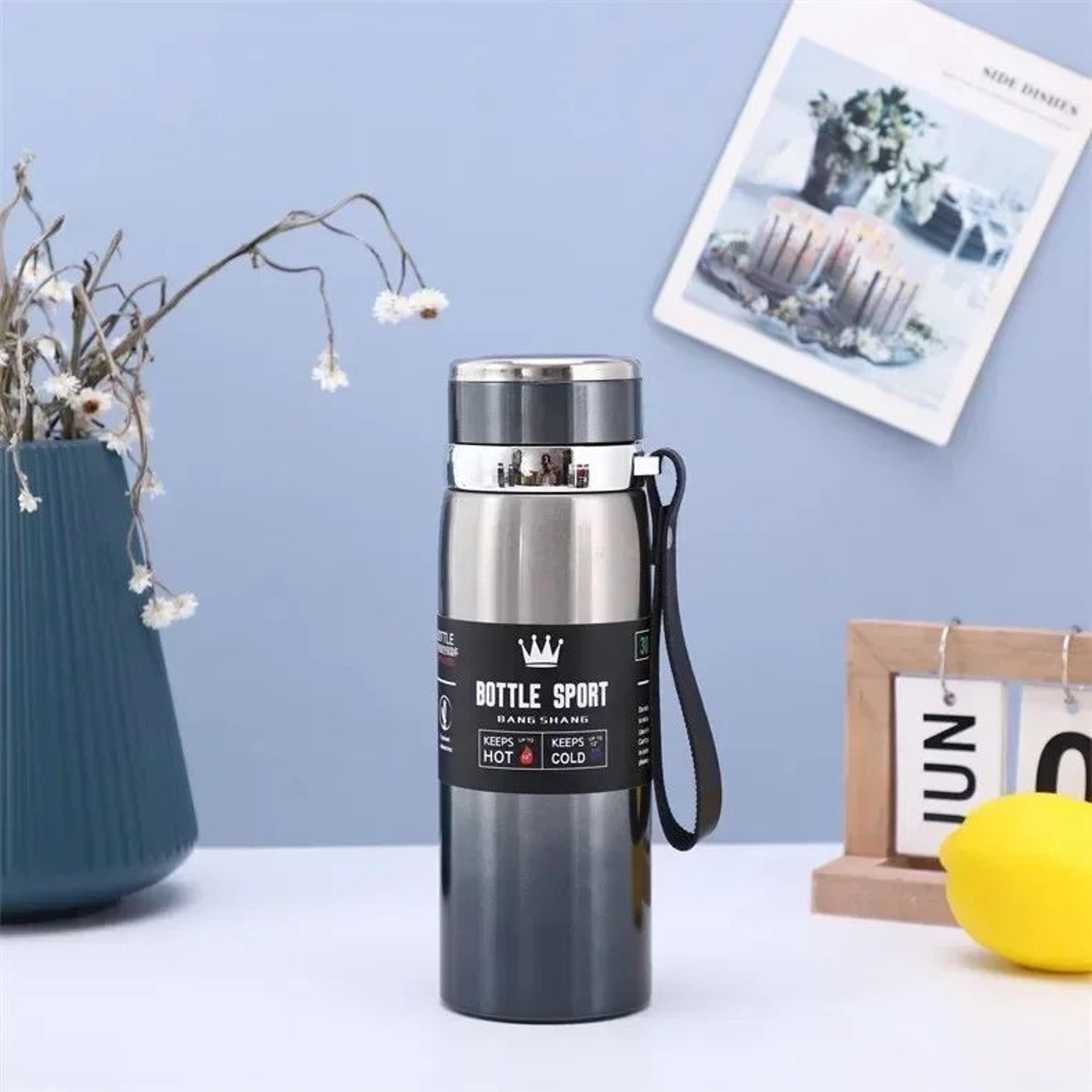 1L Stainless Steel Thermal Water Bottle  Vacuum Insulated Thermos For Hot  Cold Drinks 5
