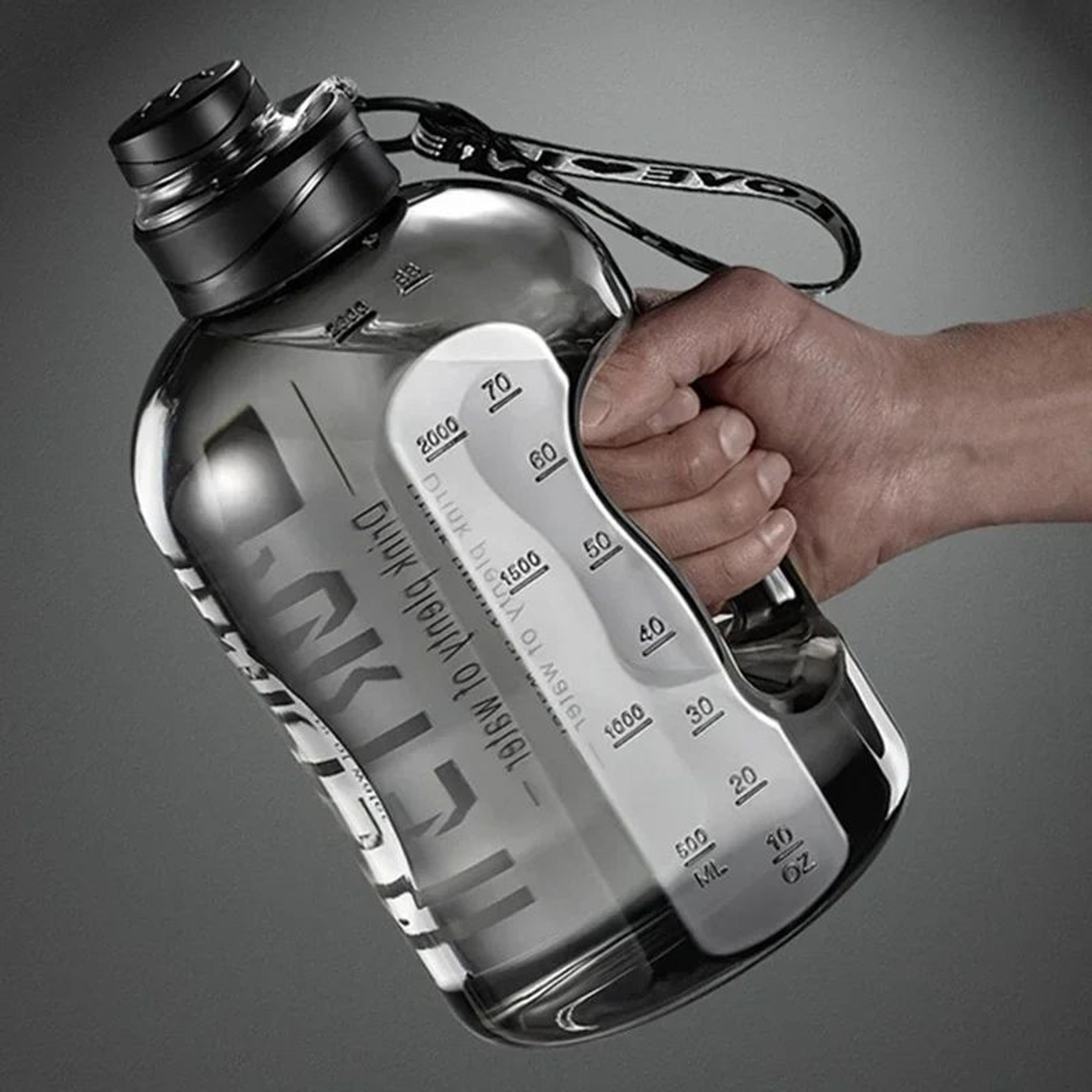 large capacity sports water bottle – 1.7l / 2.7l reusable gym & outdoor hydration bottle