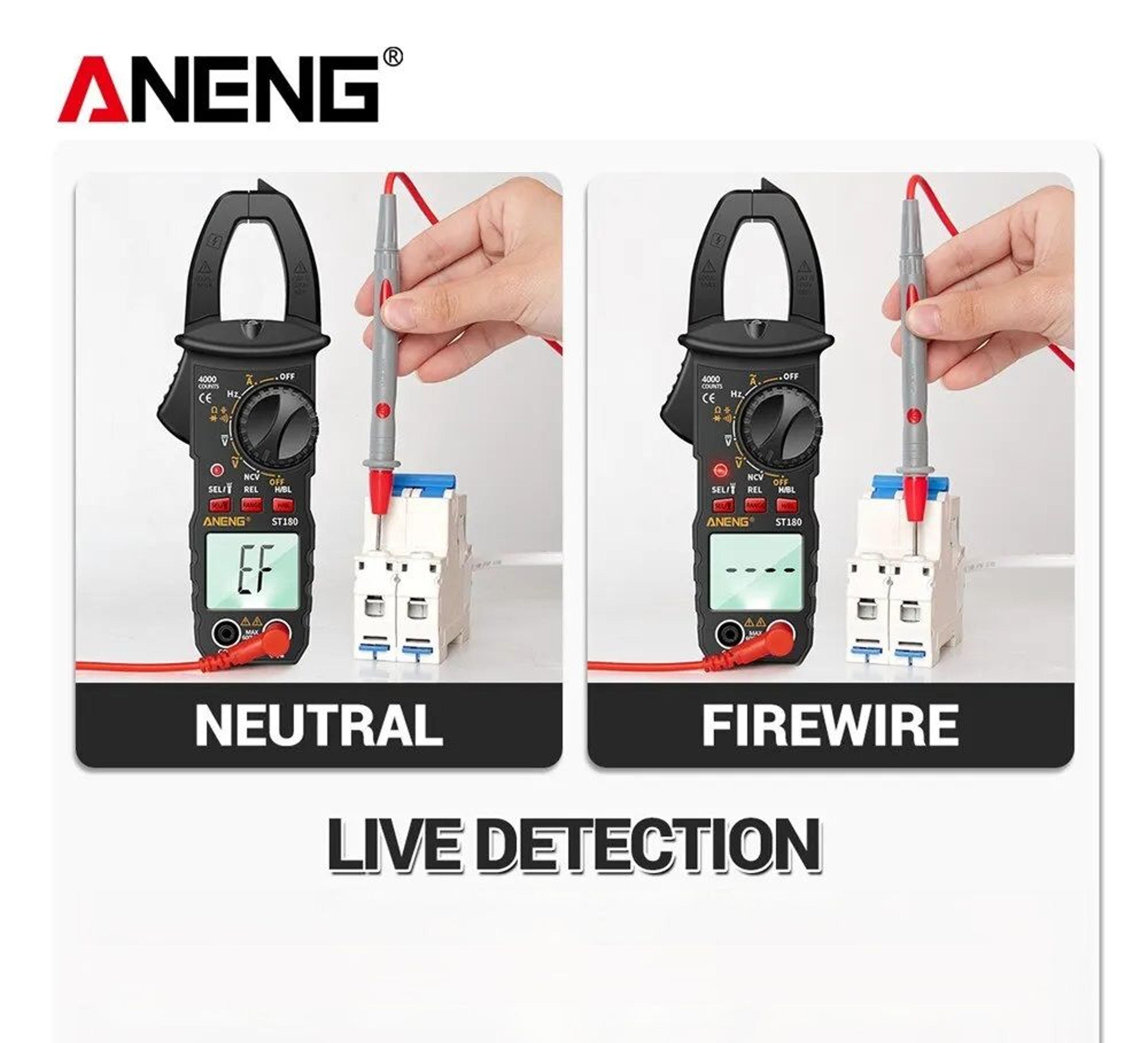 ANENG ST180 Digital Clamp Meter  AC Current Clamp Multimeter With NCV  Voltage Testing 1