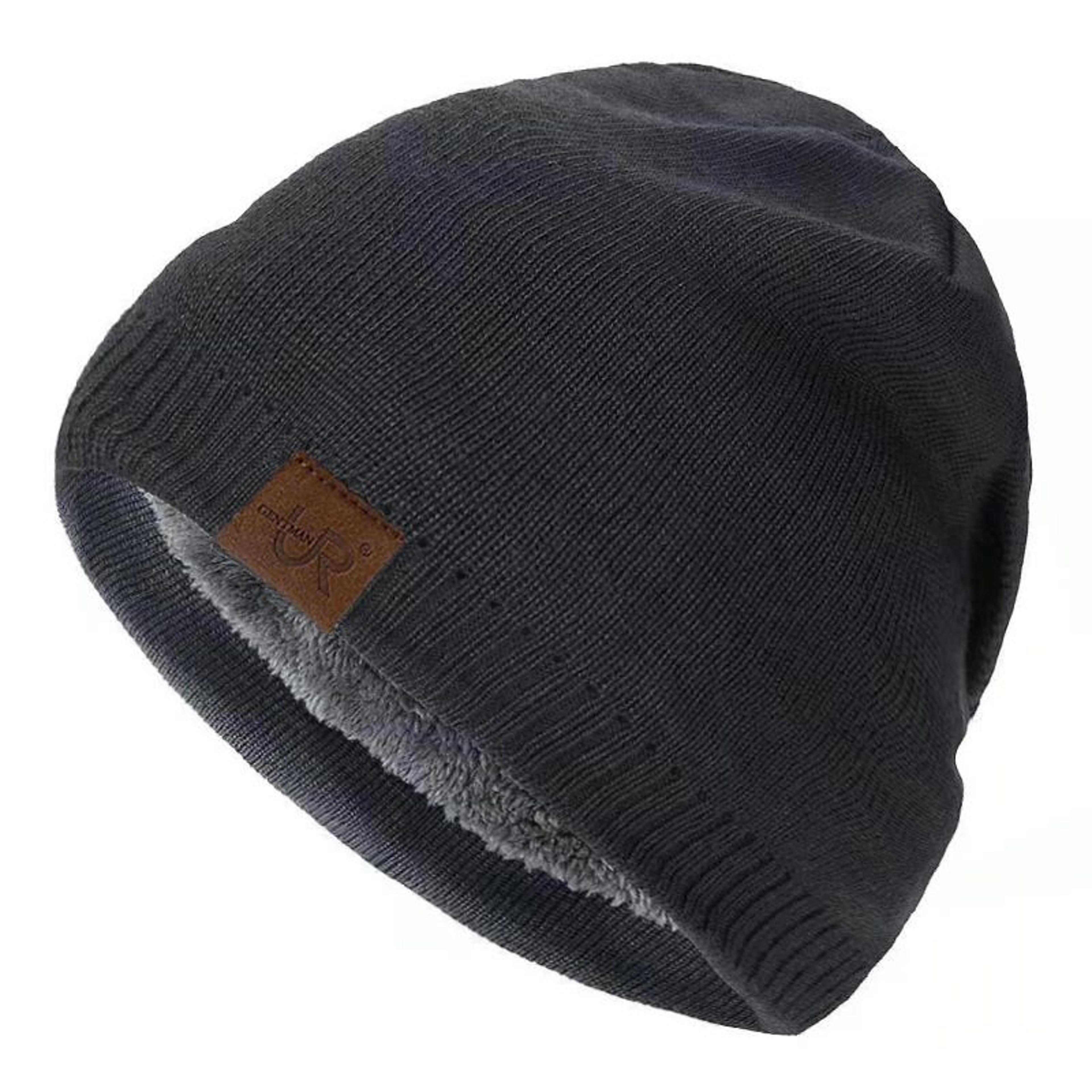 Unisex FurLined Knit Beanie  Warm Winter Hat For Outdoor  Sports Wear 9