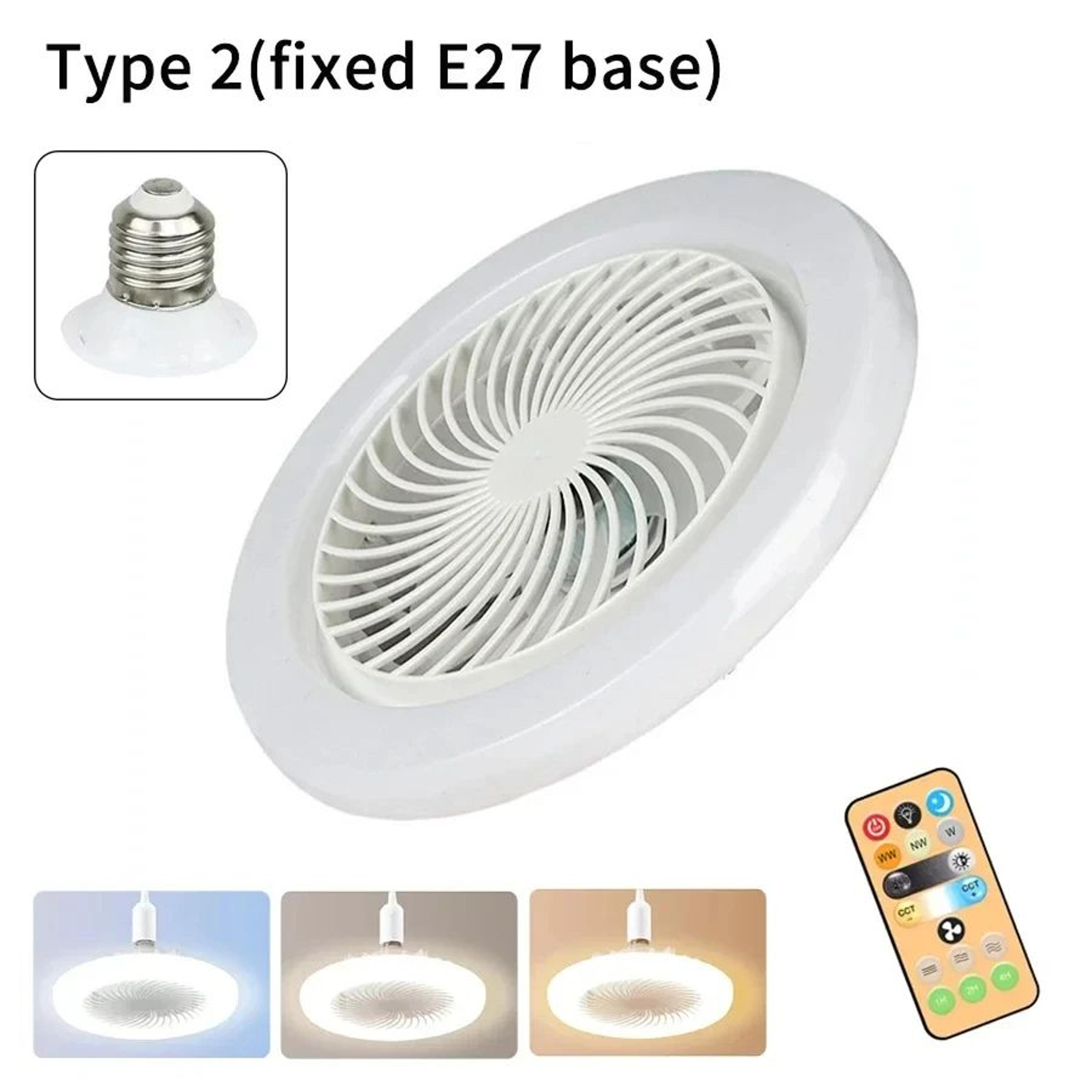 BreezeGlow Smart Ceiling Fan Light  2in1 LED Fan With Remote Control E27 Base 3