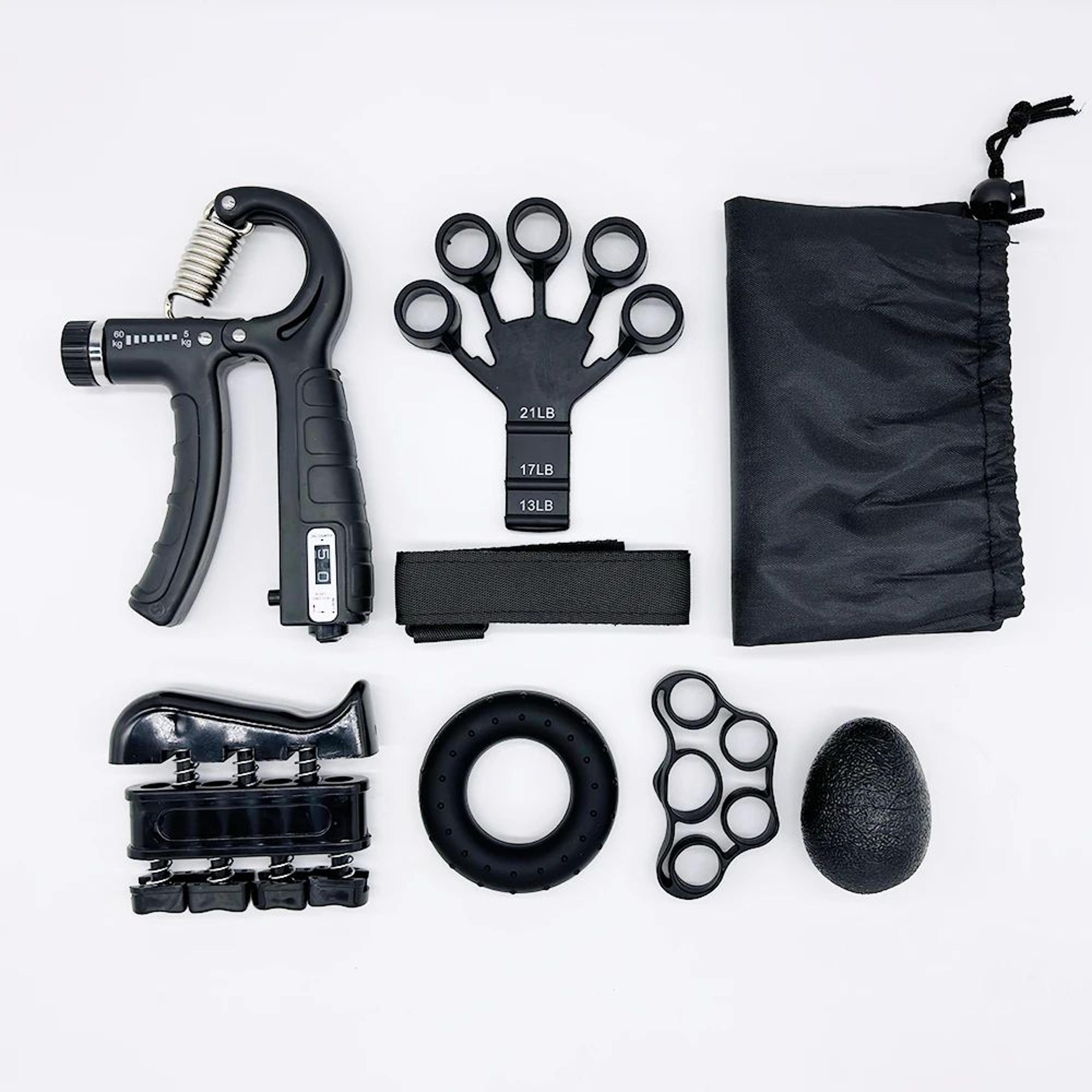 GripForce Adjustable Hand Grip Strengthener  Countable RType Finger  Wrist Trainer 6