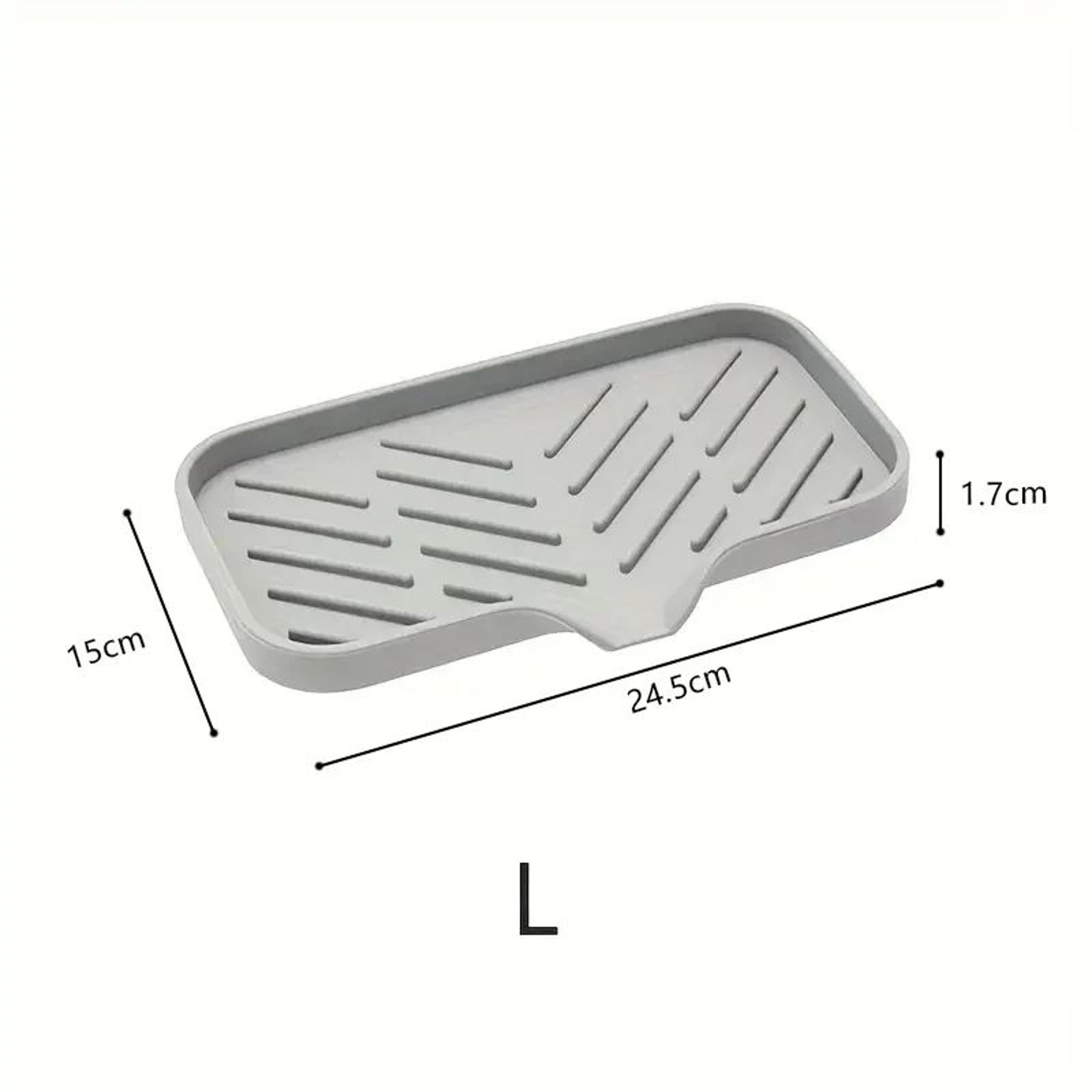 SplashGuard Silicone Faucet Mat  Sink Splash Drying Tray  Countertop Organizer 4