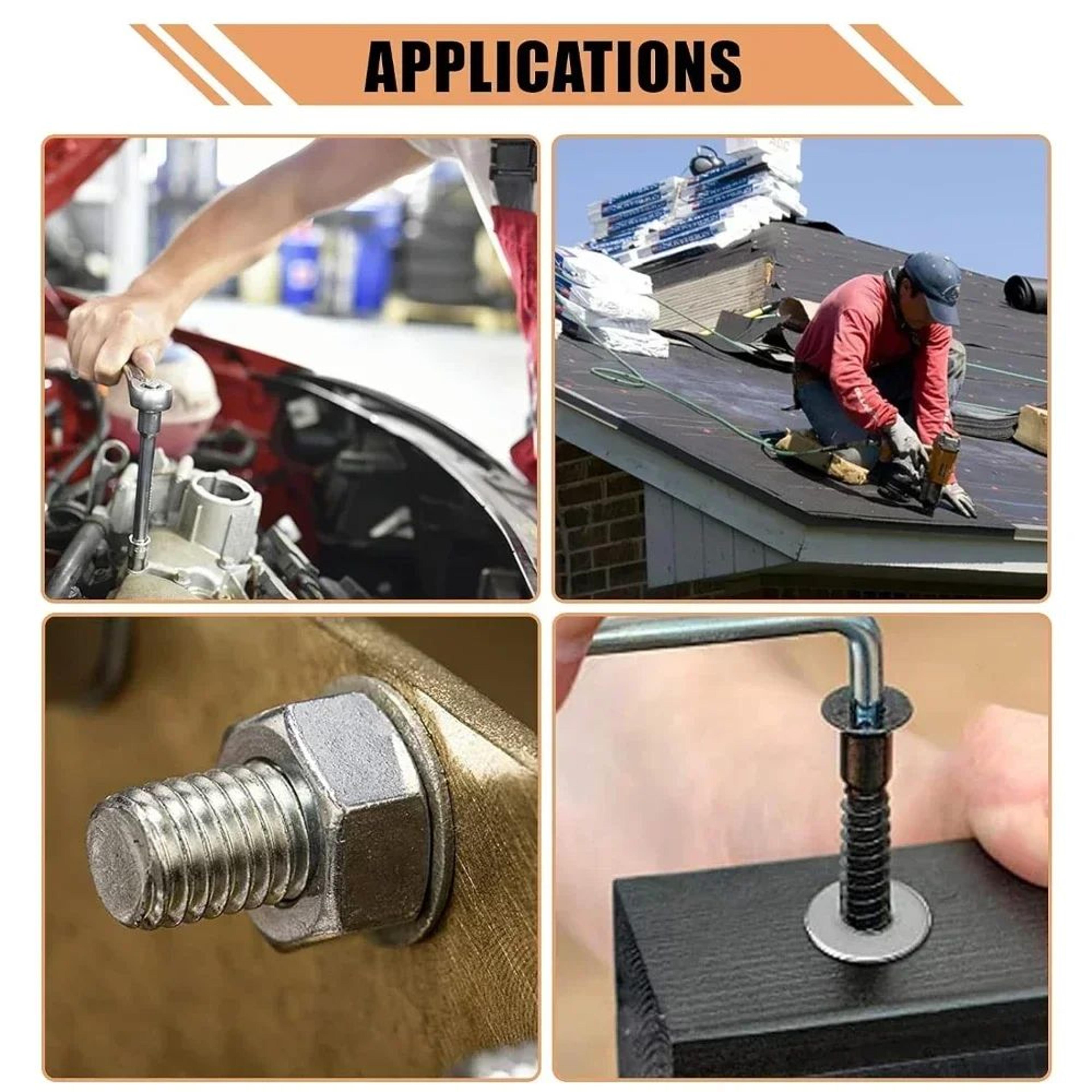 FixMaster Stainless Steel Washer Assortment Kit  M2M12 Flat Washers For Screws Bolts  Fasteners 5