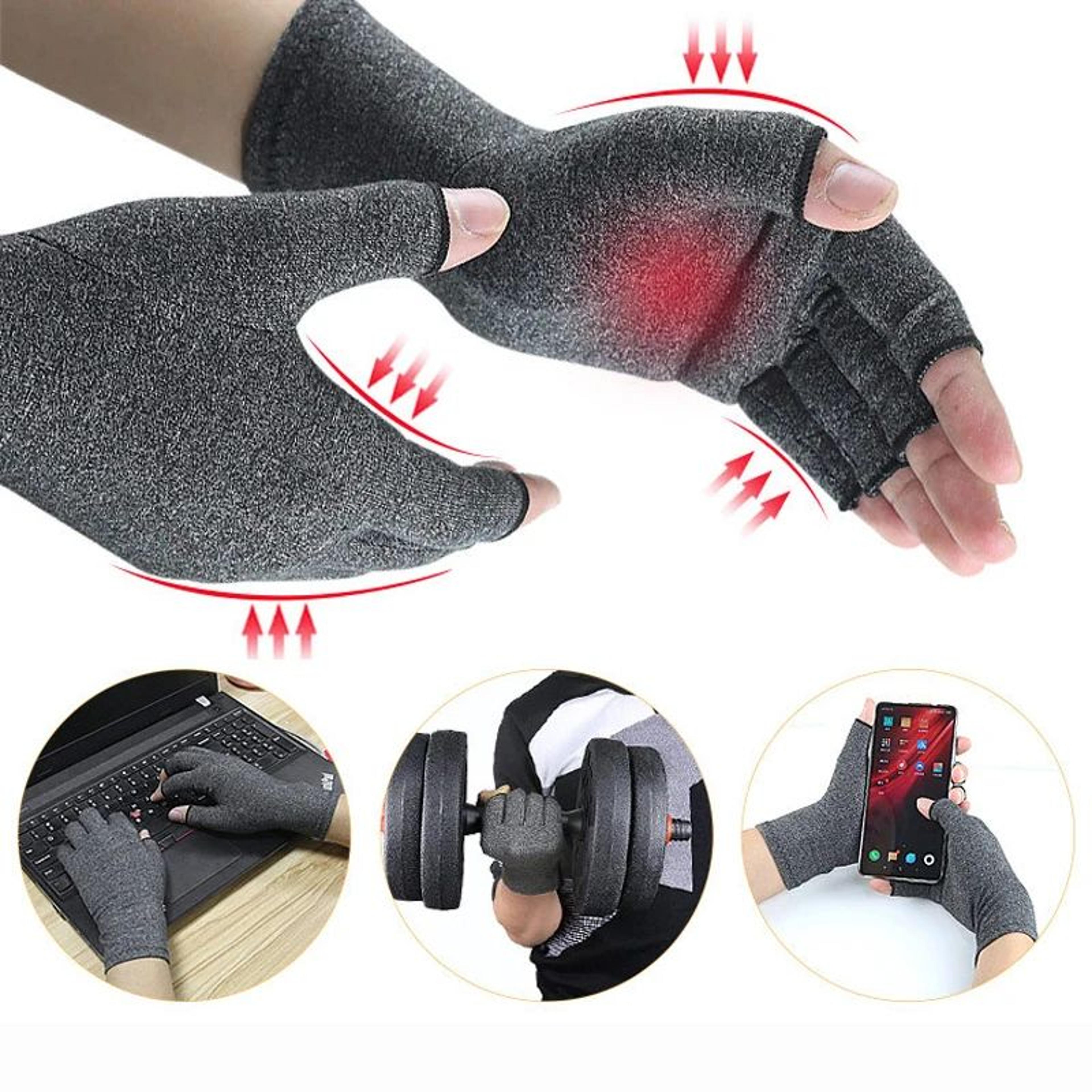 ComfortFlex Fingerless Compression Gloves For Hand Pain Relief  Support 1