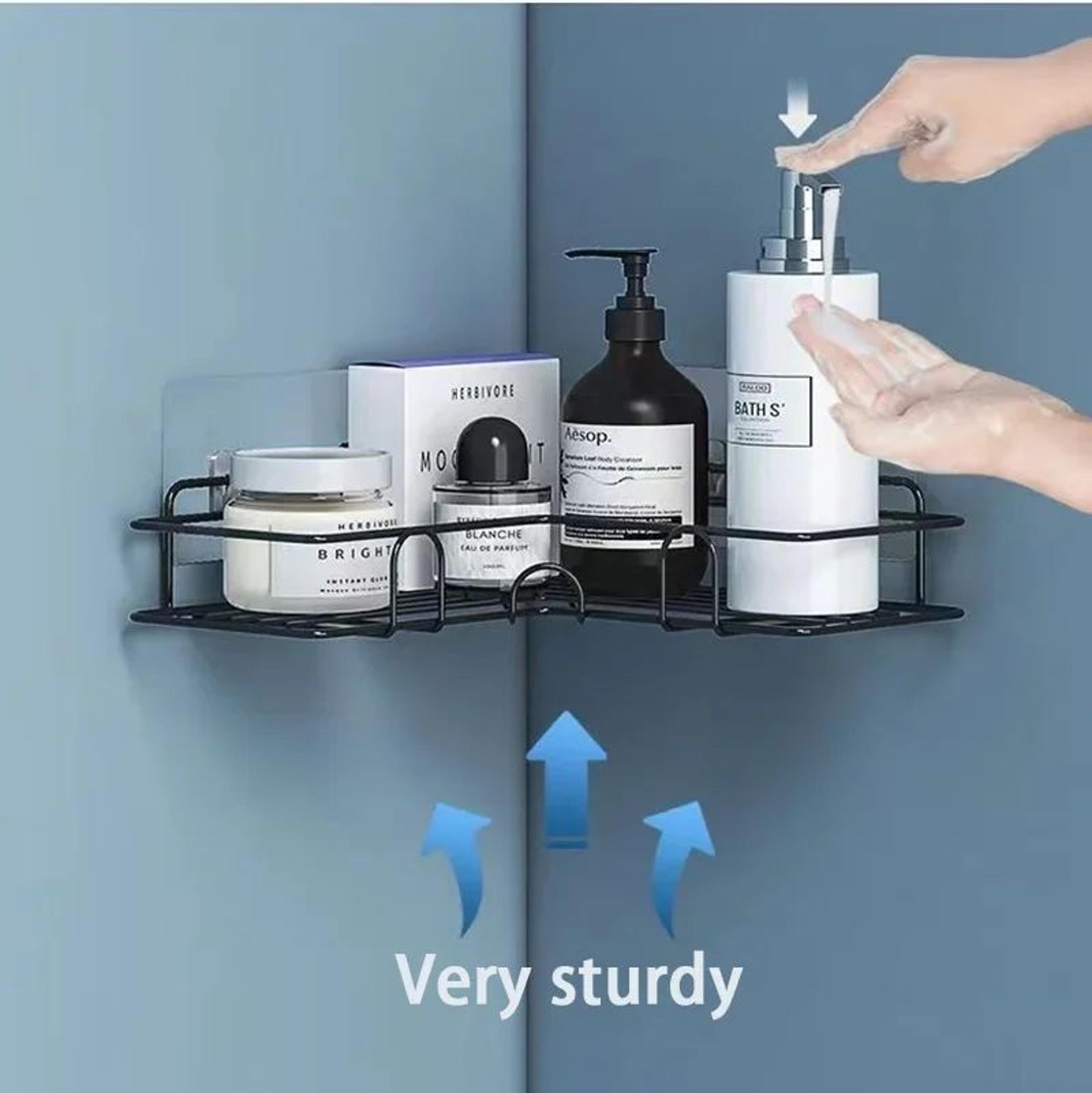 SteelFlow Floating Wall Shelf  Metal Bathroom Storage Organizer For Kitchen  Home 1