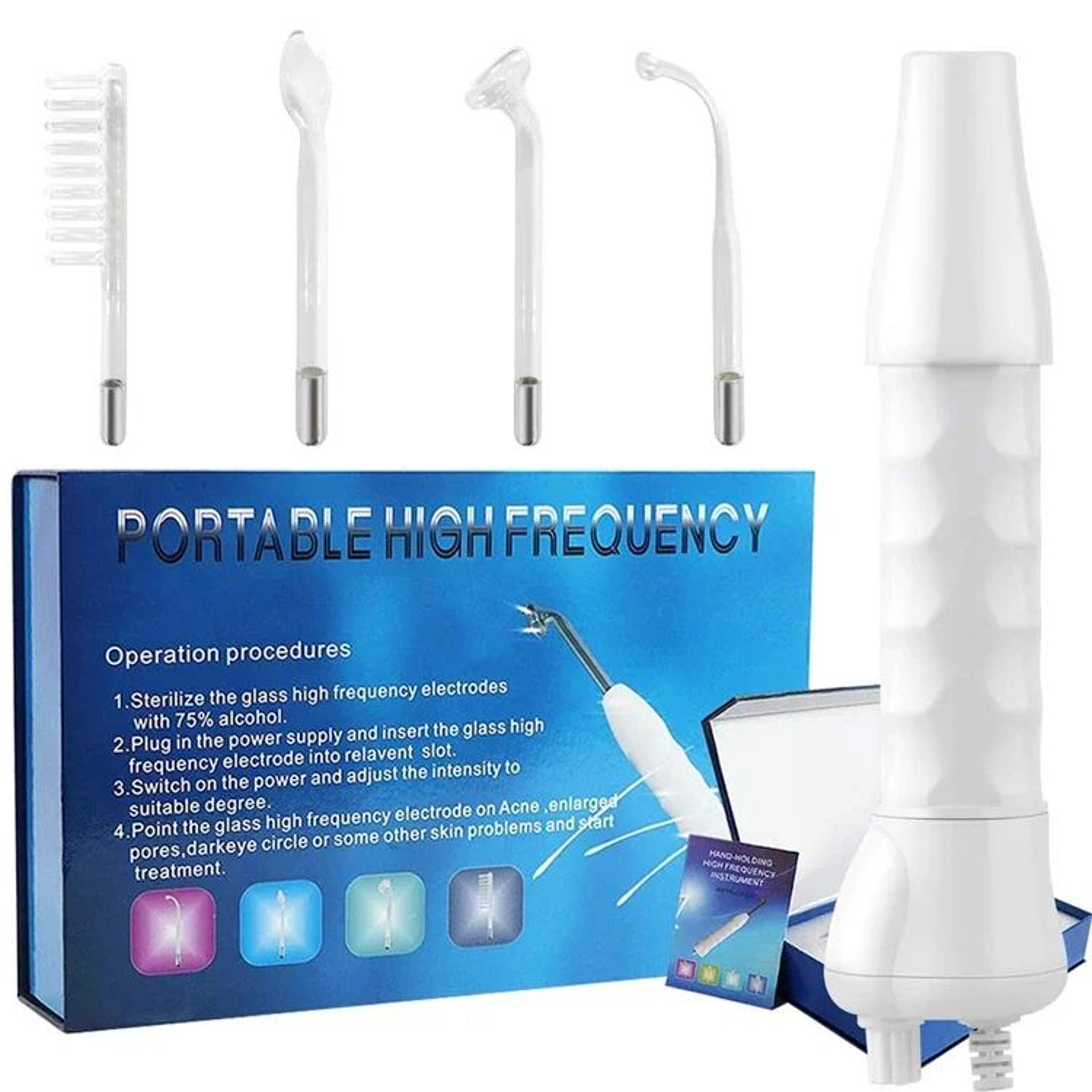 GlowWave 4in1 High Frequency Facial Wand  Portable Acne  Skin Therapy Tool 2