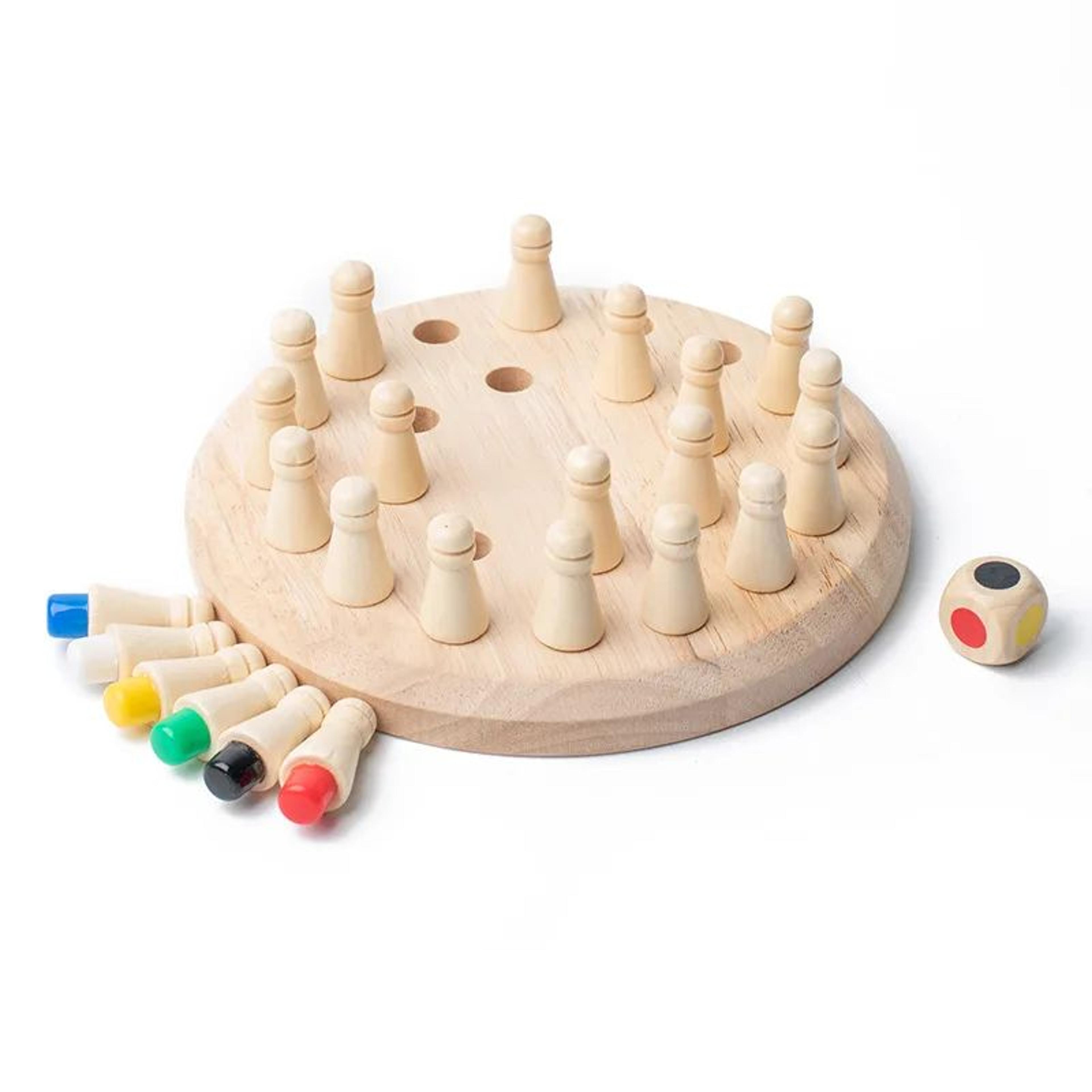 MindMatch Wooden Memory Game  Montessori Color Matching Board For Kids 4
