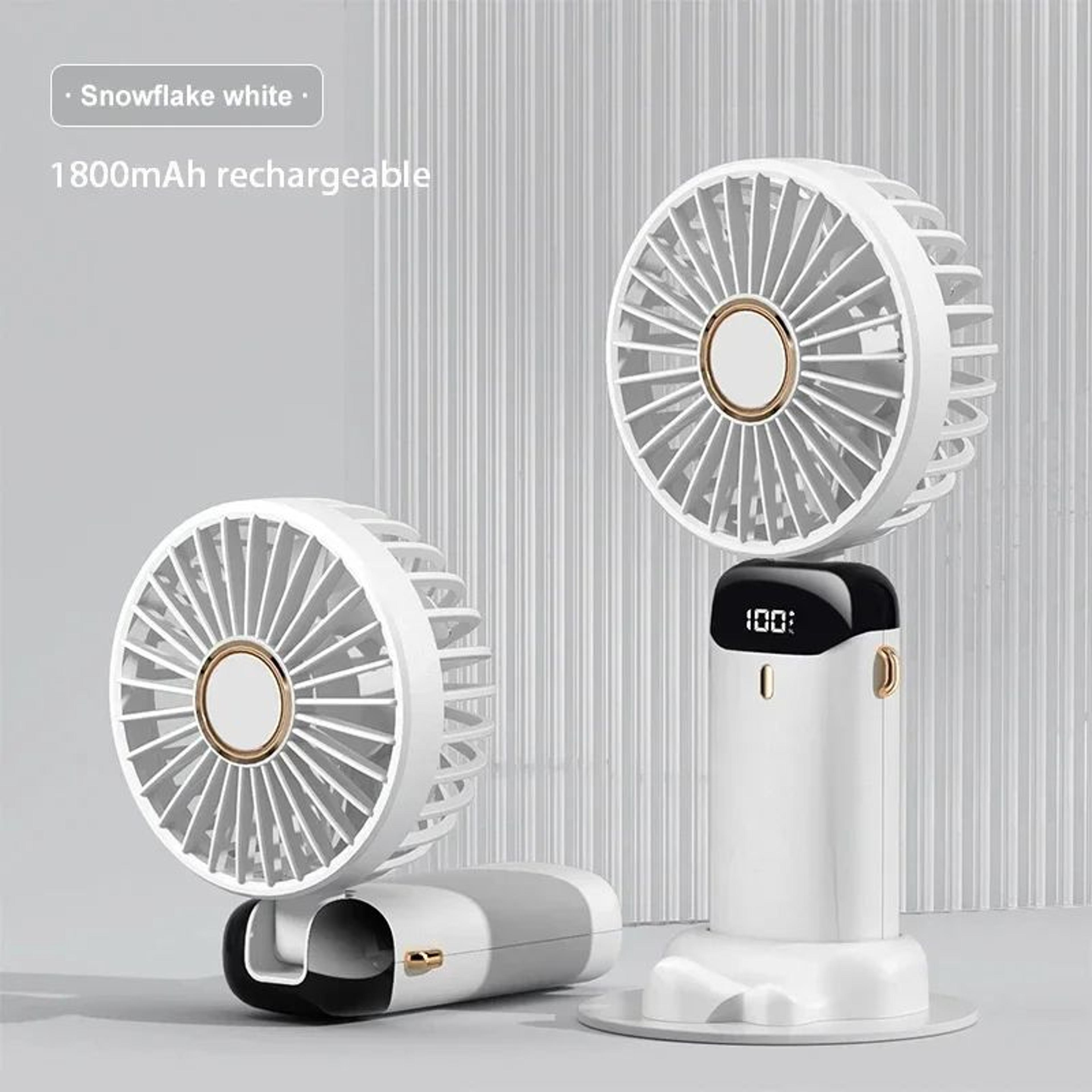 CoolFlex Portable Mini Fan  Foldable Neck Hanging USB Rechargeable Fan With Display 6