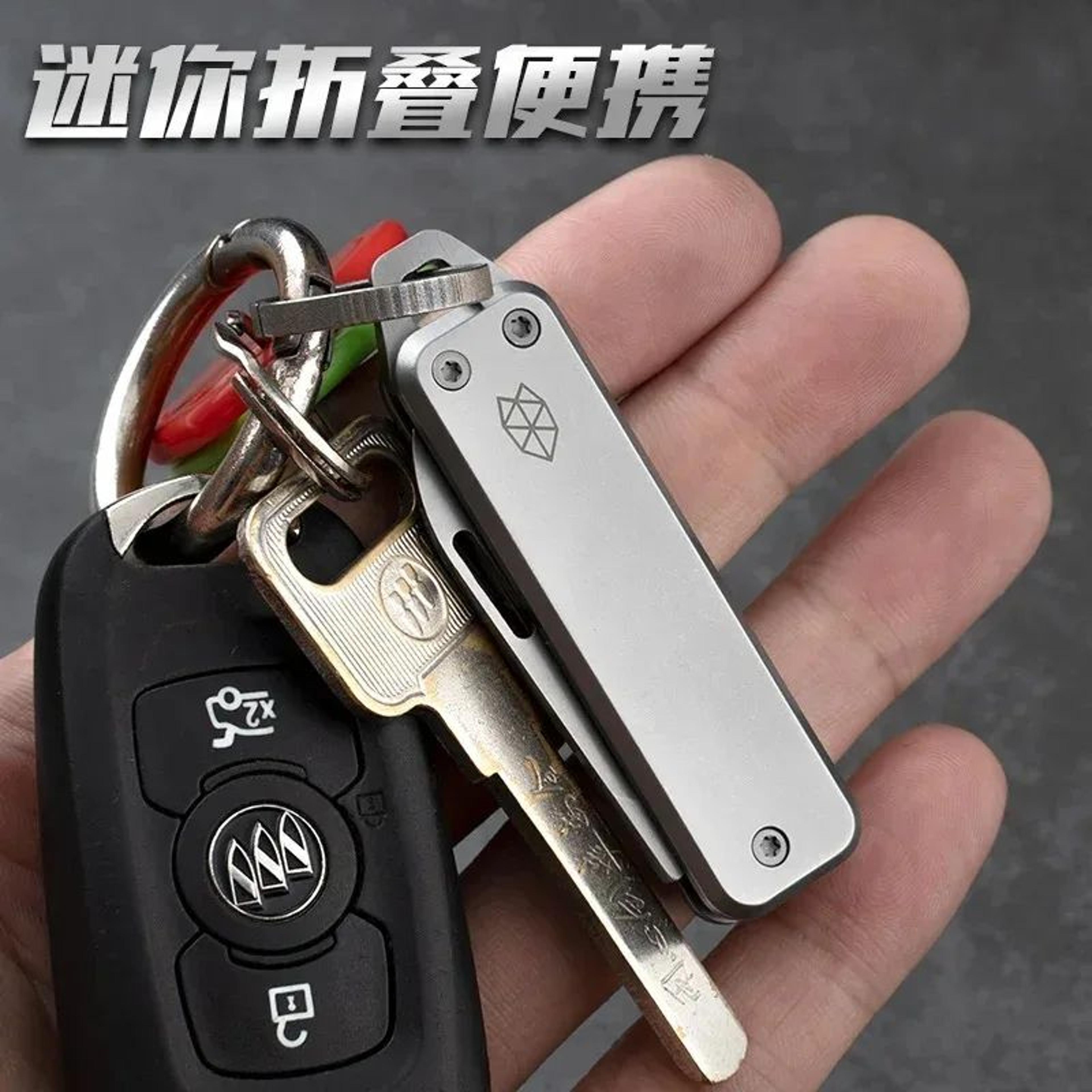 EdgeKey Mini Folding Pocket Knife  Stainless Steel Keychain Utility Tool 1