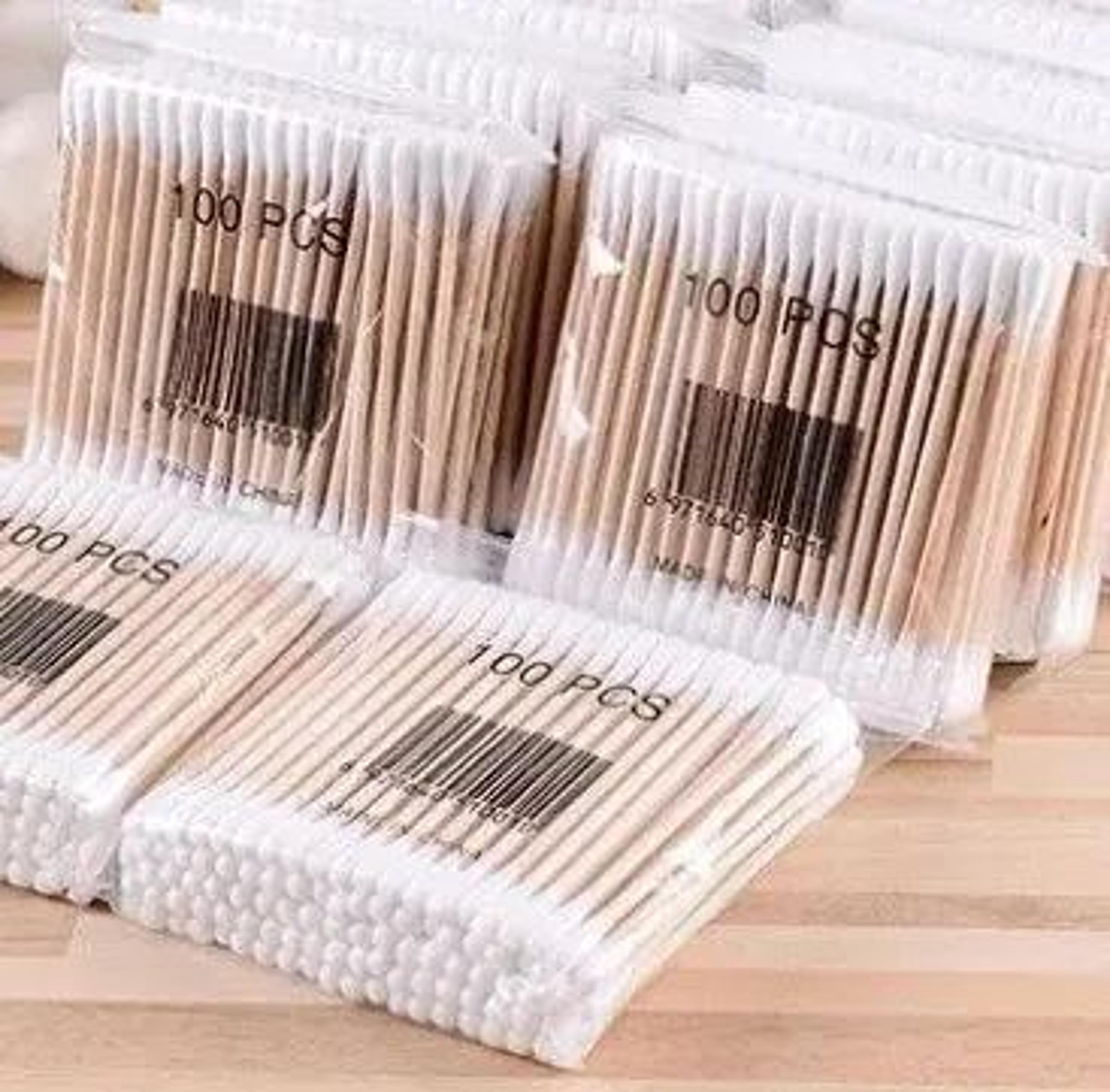 PureTouch Wooden Cotton Swabs  Double Head Makeup  Ear Cleaning Buds 500 Pcs 6