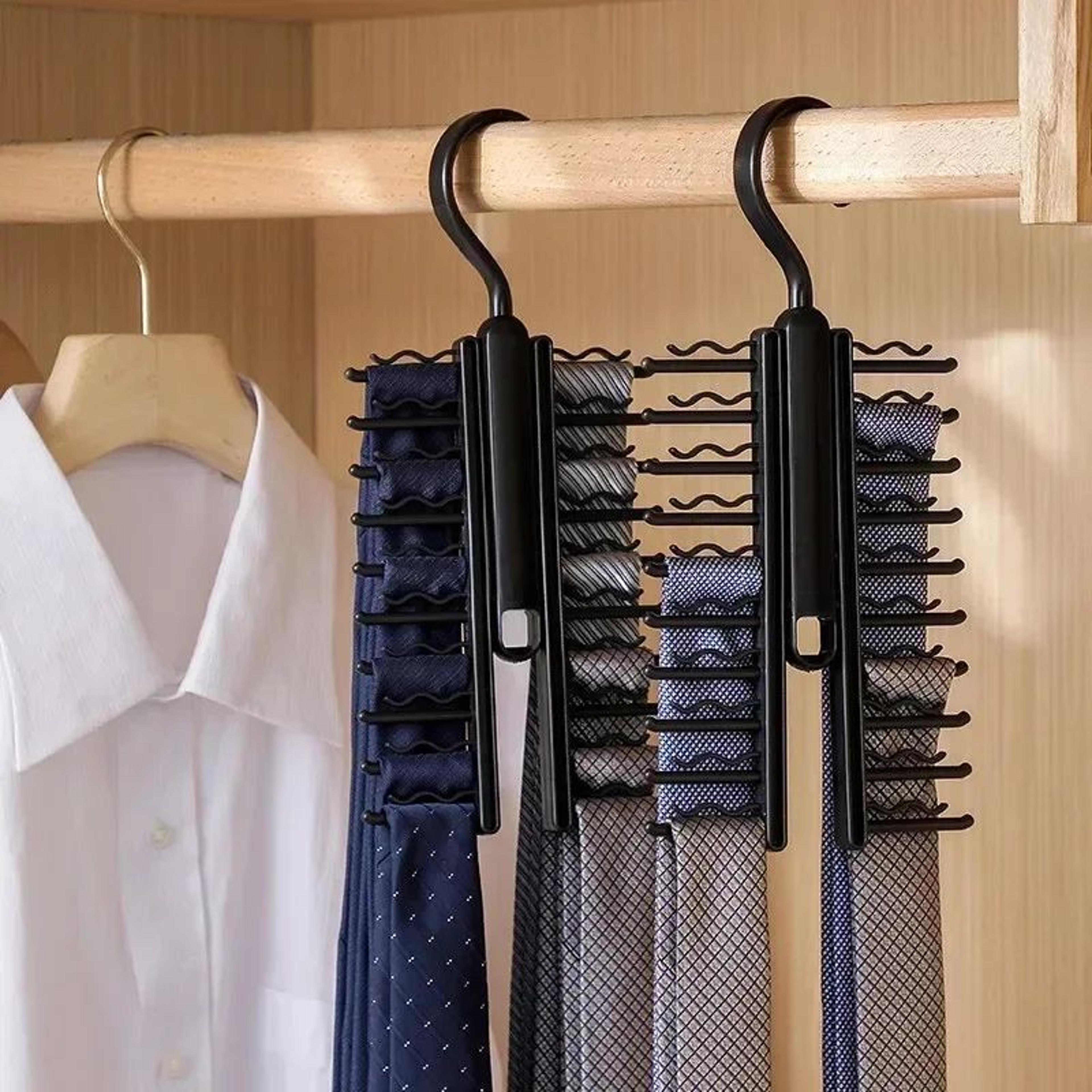 SpinStore Rotating Tie Organizer  Tie Hanger With 20 Hooks For Neckties  Belts 4