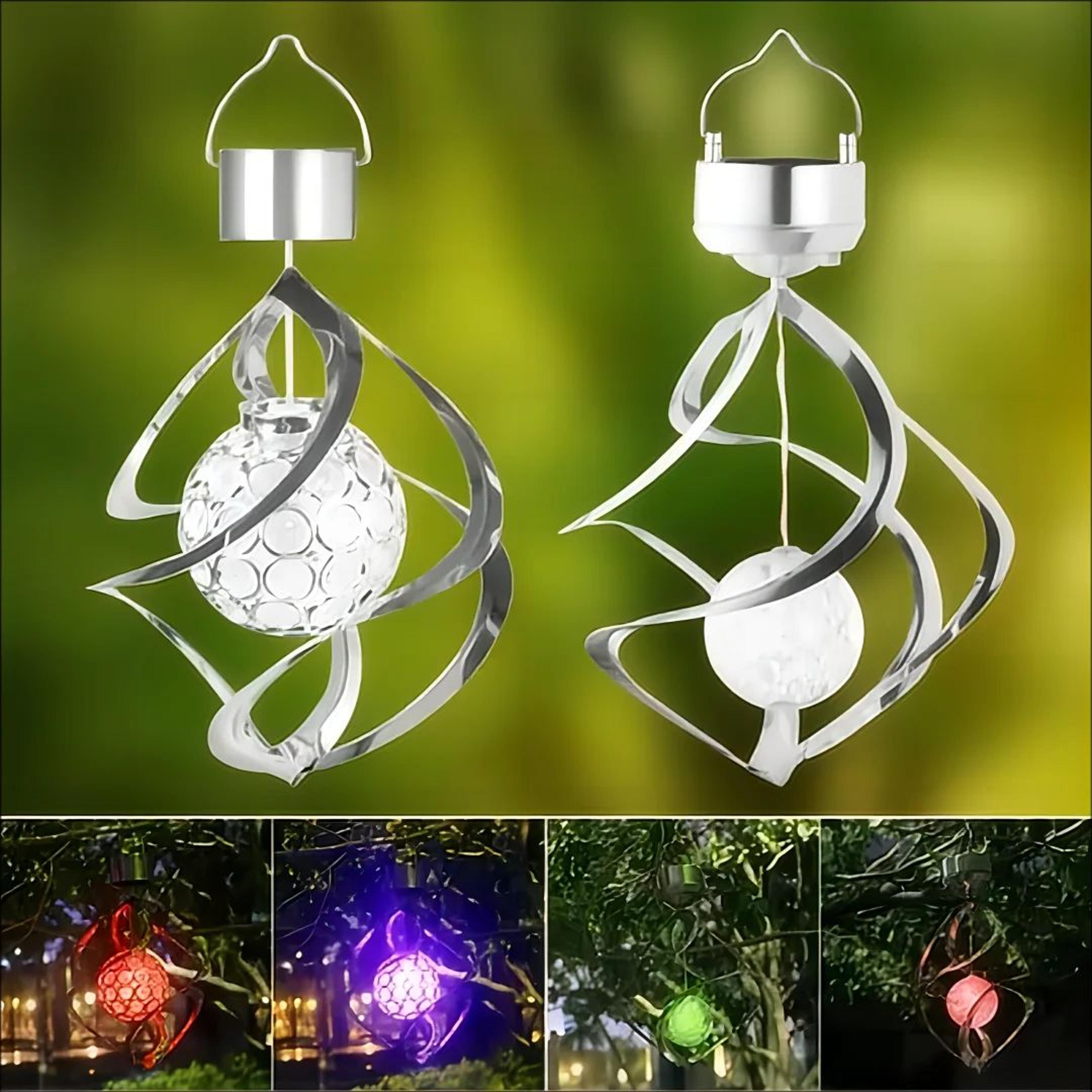 LumiBreeze Solar Wind Chime Light  Solar Wind Chime Garden Hanging Decor 0