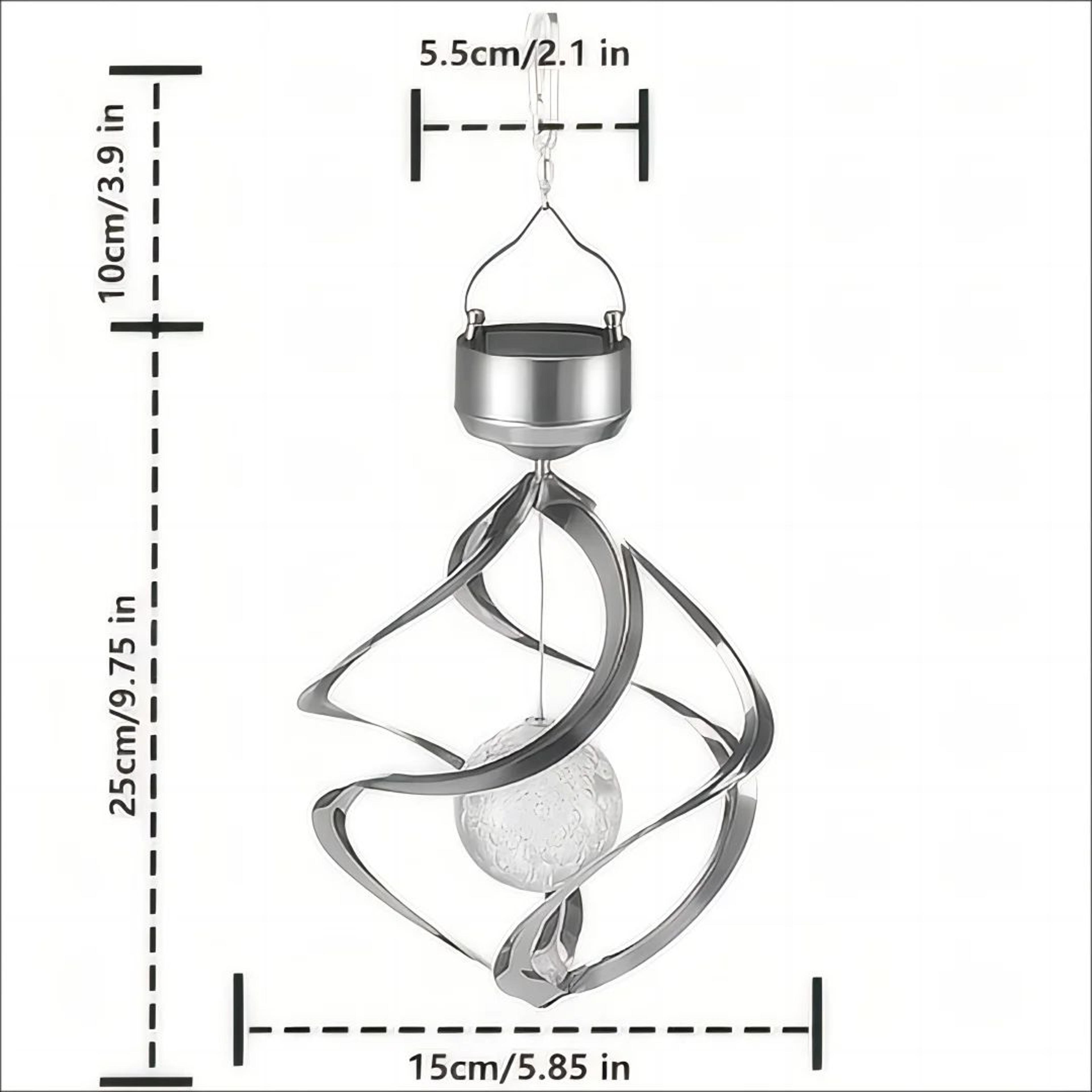 LumiBreeze Solar Wind Chime Light  Solar Wind Chime Garden Hanging Decor 3