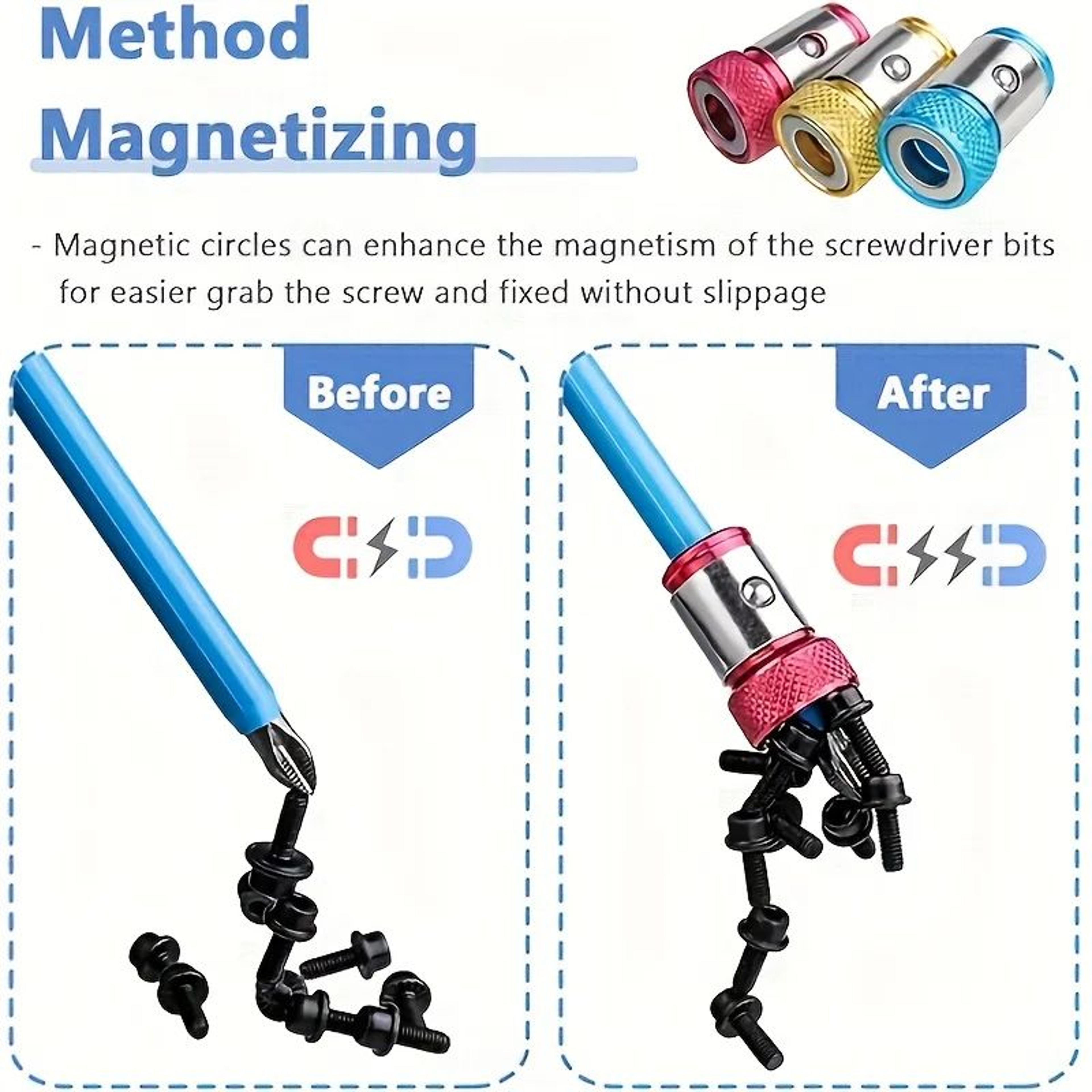 MagnaGrip Pro Screw Ring Set  Magnetic Screw Ring Drill Bit Magnetizer 6Piece 0
