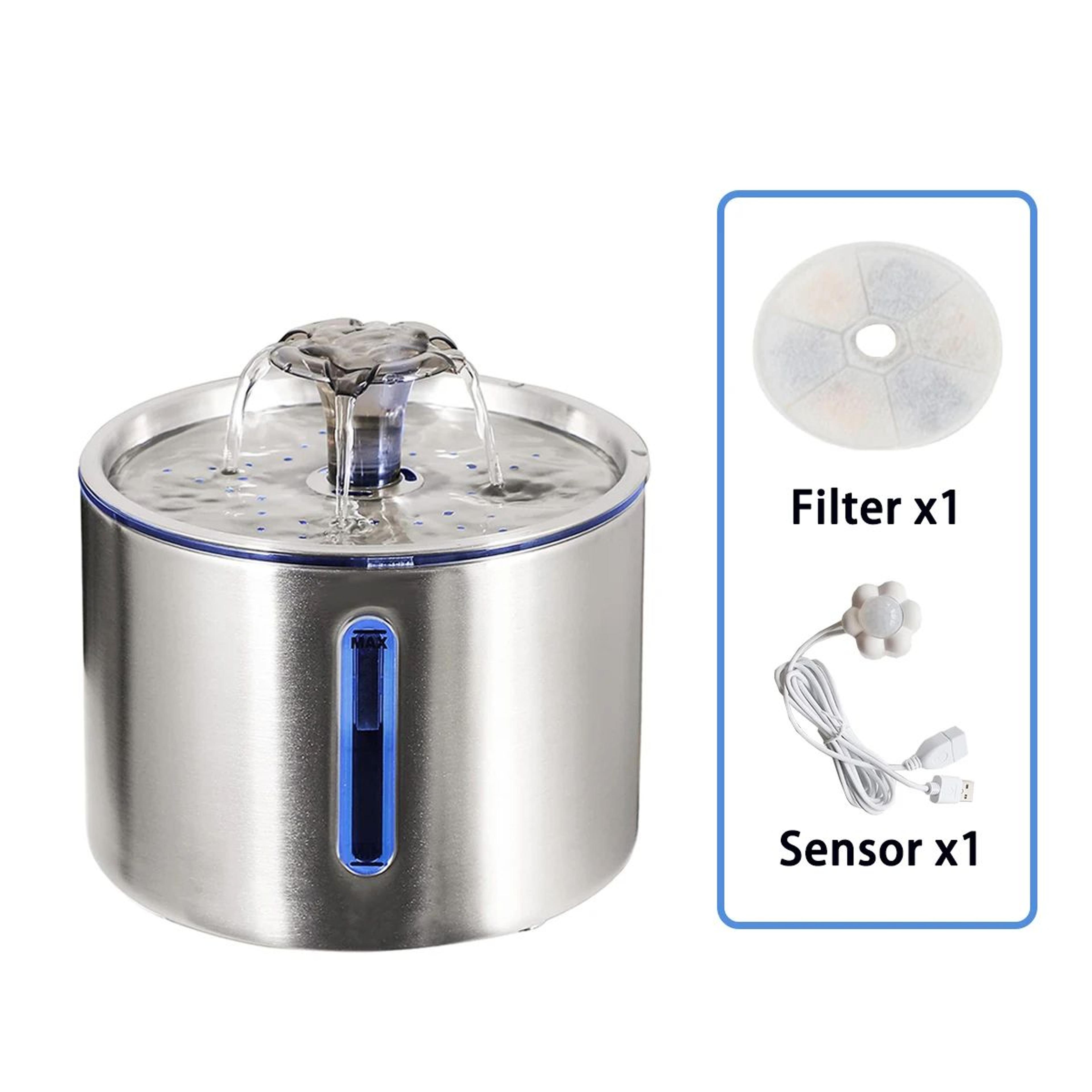 PureFlow Stainless Pet Fountain  Cat Water Fountain 25L Automatic Dispenser 4