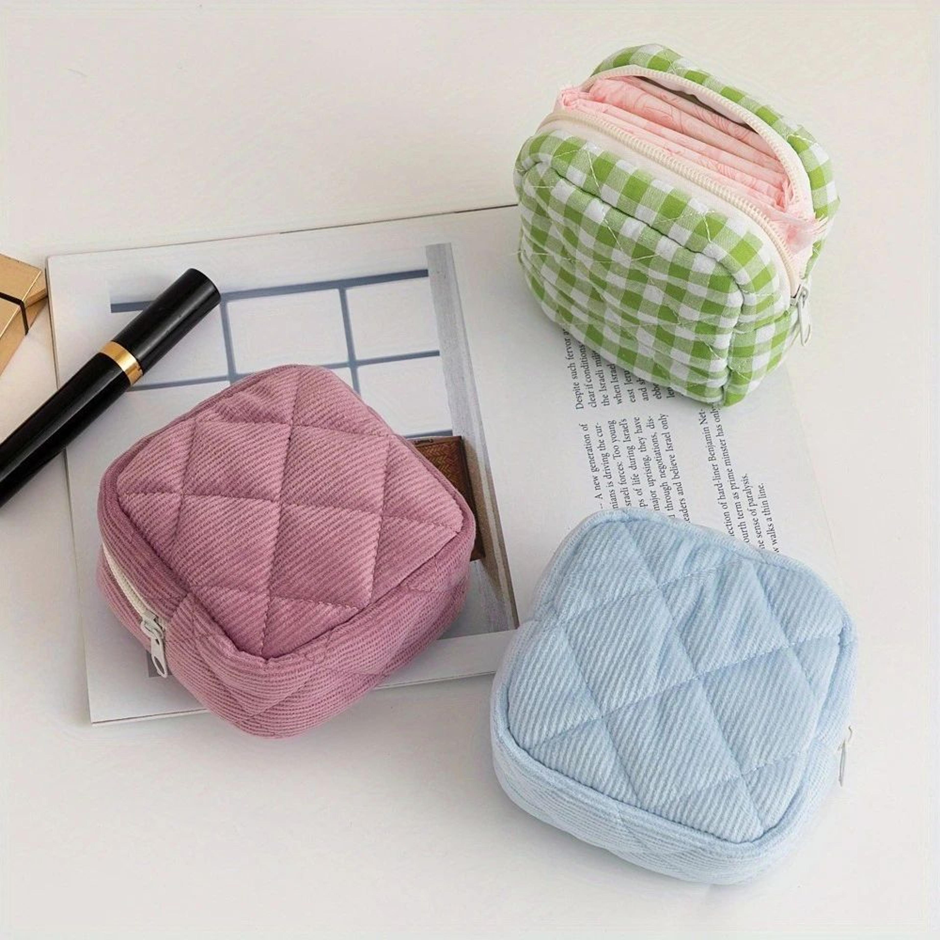 Women Sanitary Pad Storage Pouch  Large Capacity Travel Cosmetic  Coin Bag 1