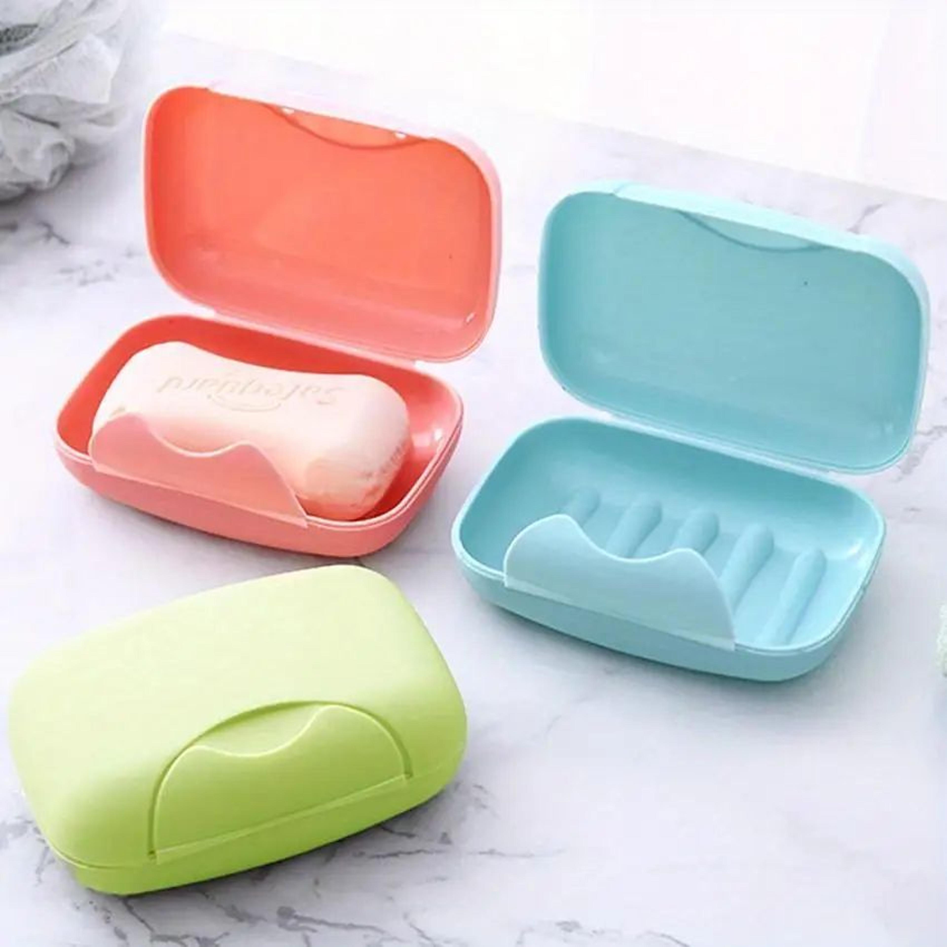 Portable Soap Box With Lid  2Piece Travel Soap Dish Containers For Bathroom  Baby Use 0