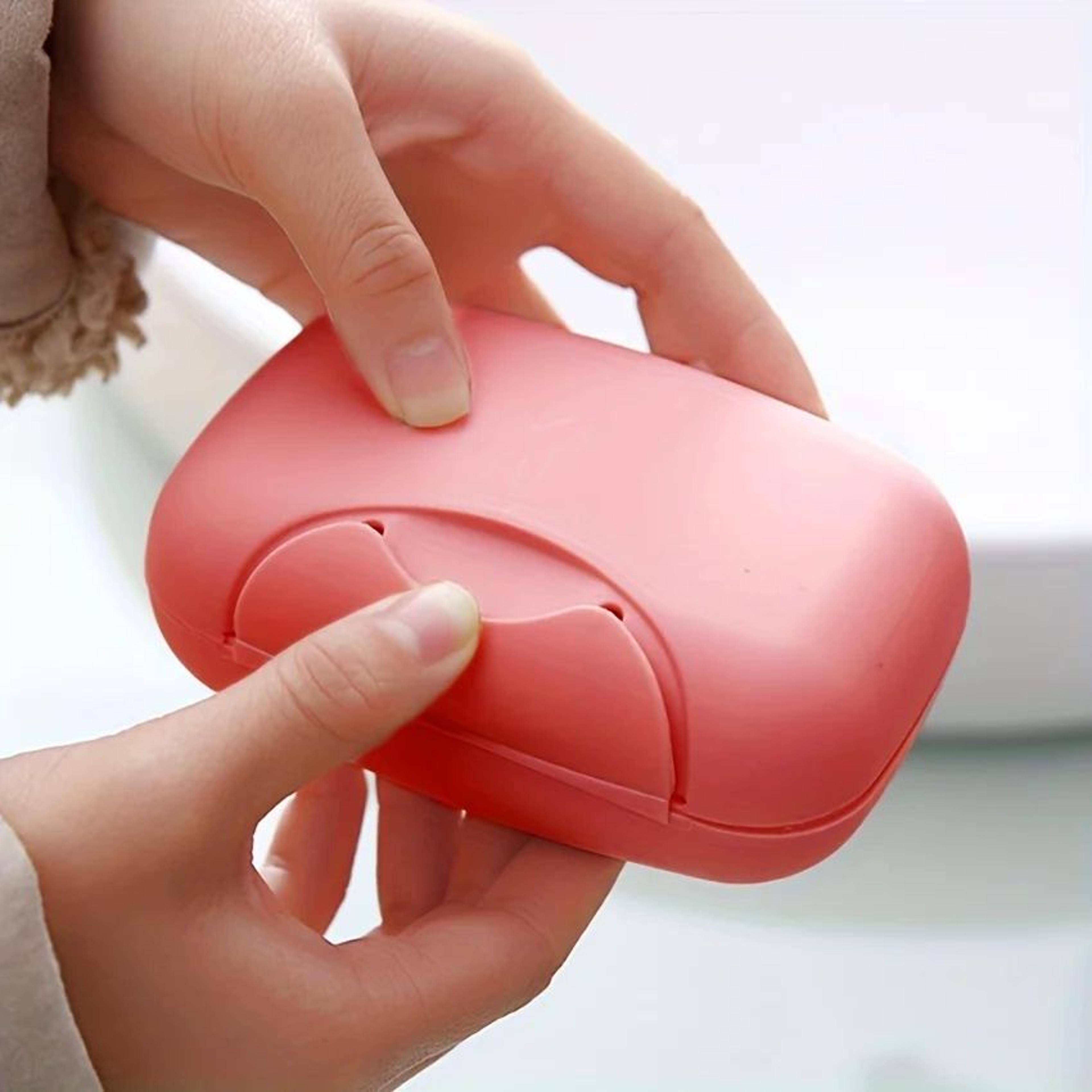 Portable Soap Box With Lid  2Piece Travel Soap Dish Containers For Bathroom  Baby Use 2