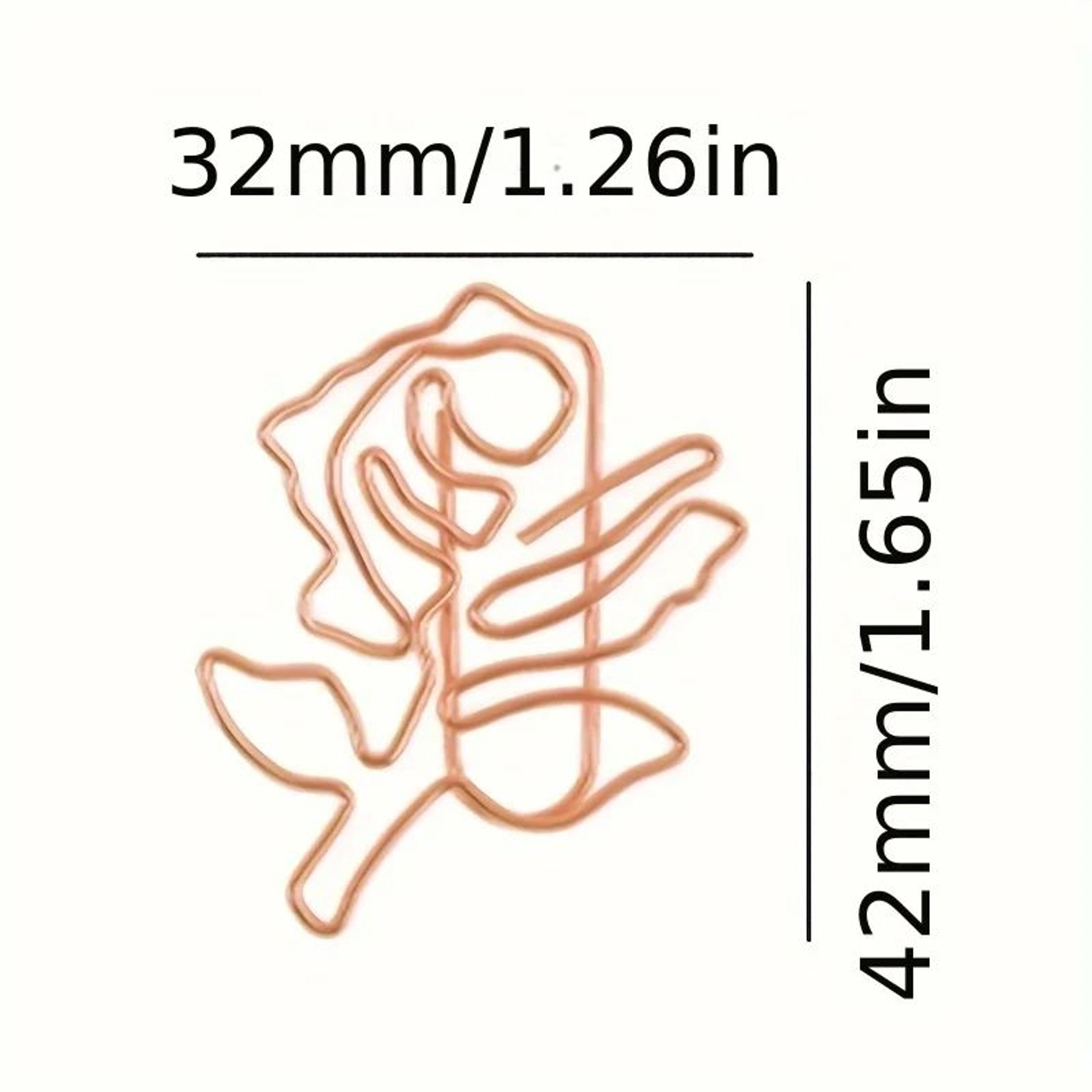 Rose Shaped Paper Clips Set  12 Colorful Metal Clips For Office School  Crafts 5