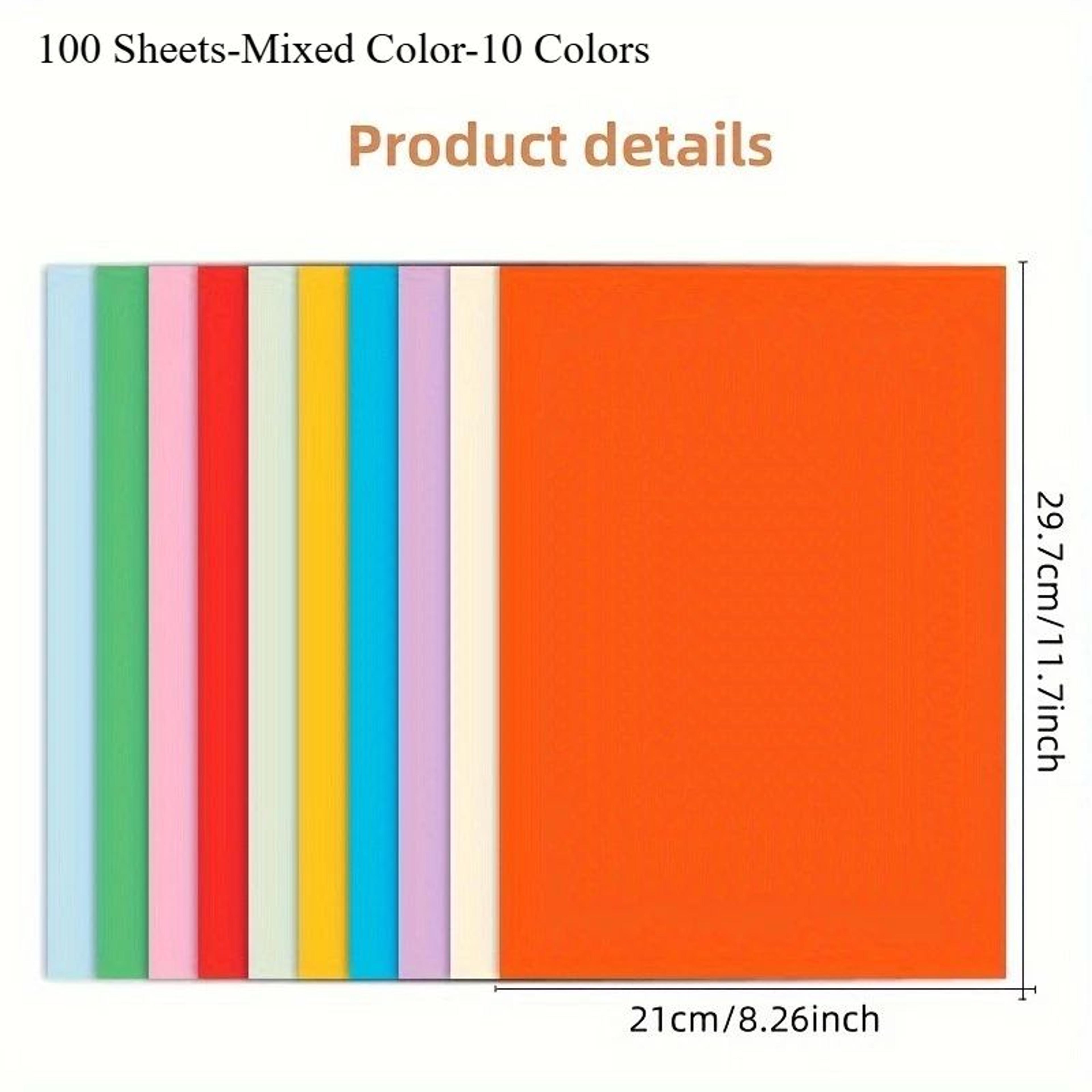 Premium A4 Color Paper Pack  100 Sheets Of Vibrant Craft  Origami Paper 6