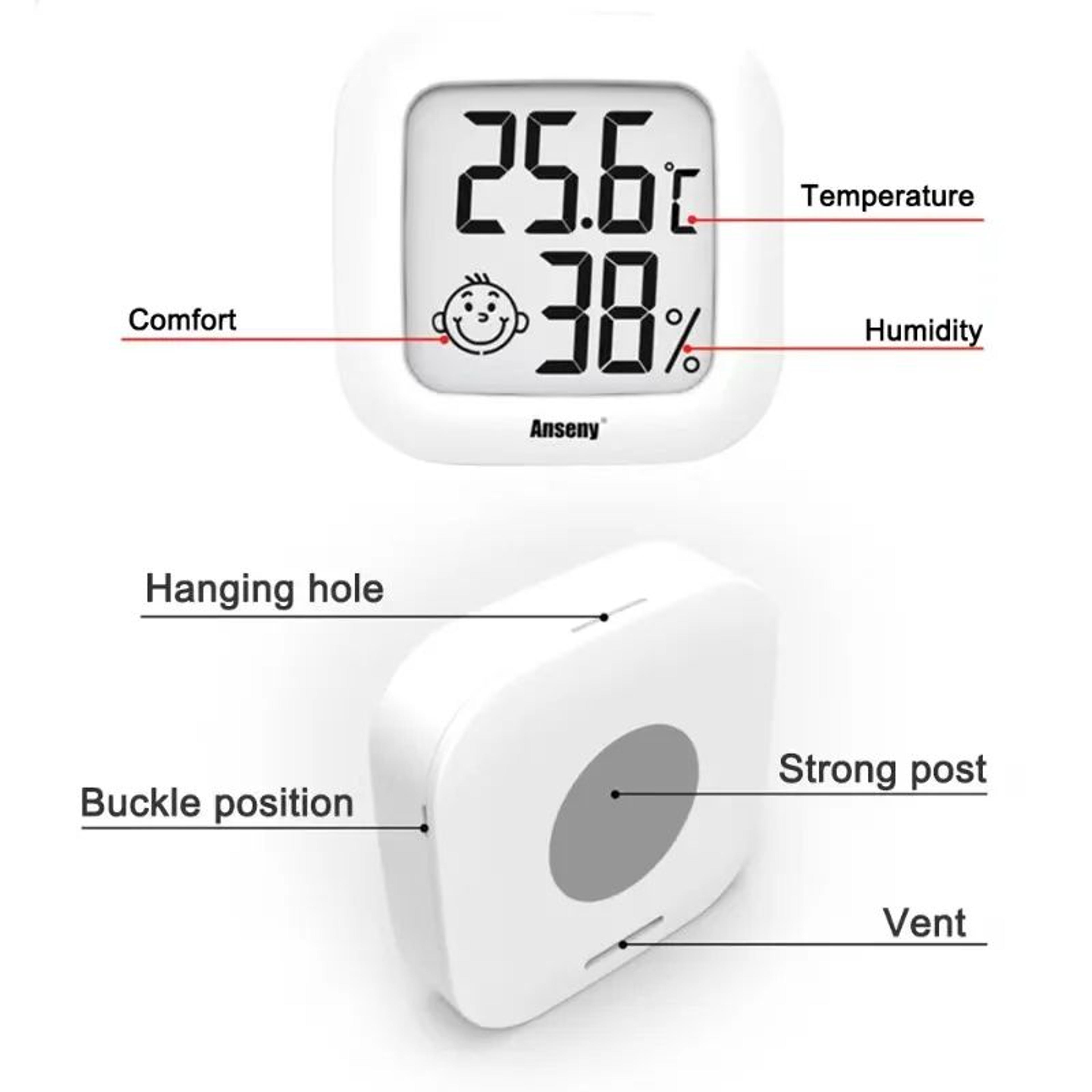 Digital LCD Thermometer Hygrometer  Mini Indoor Temperature  Humidity Monitor For Home 2
