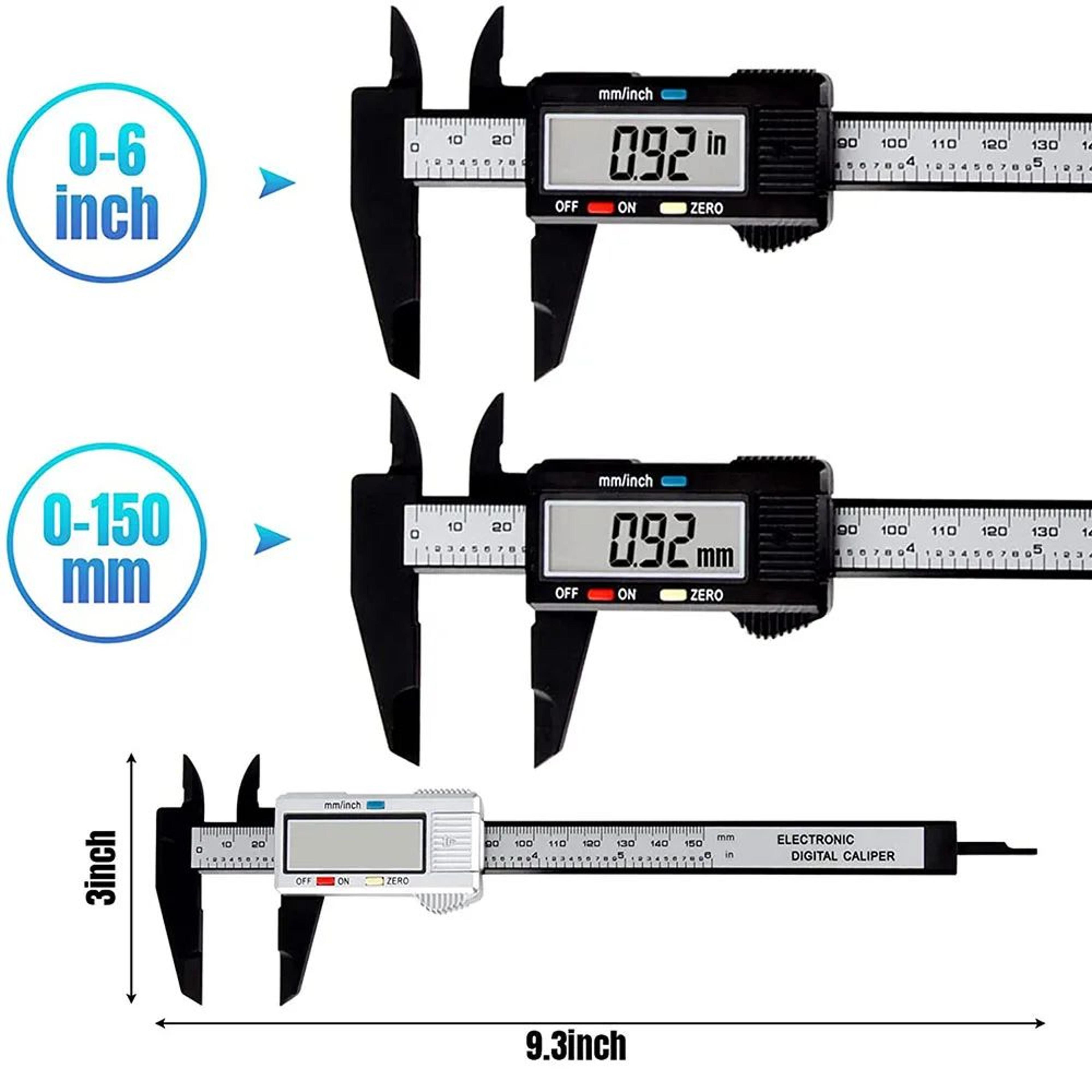 digital vernier caliper 100mm / 150mm – carbon fiber electronic measuring tool