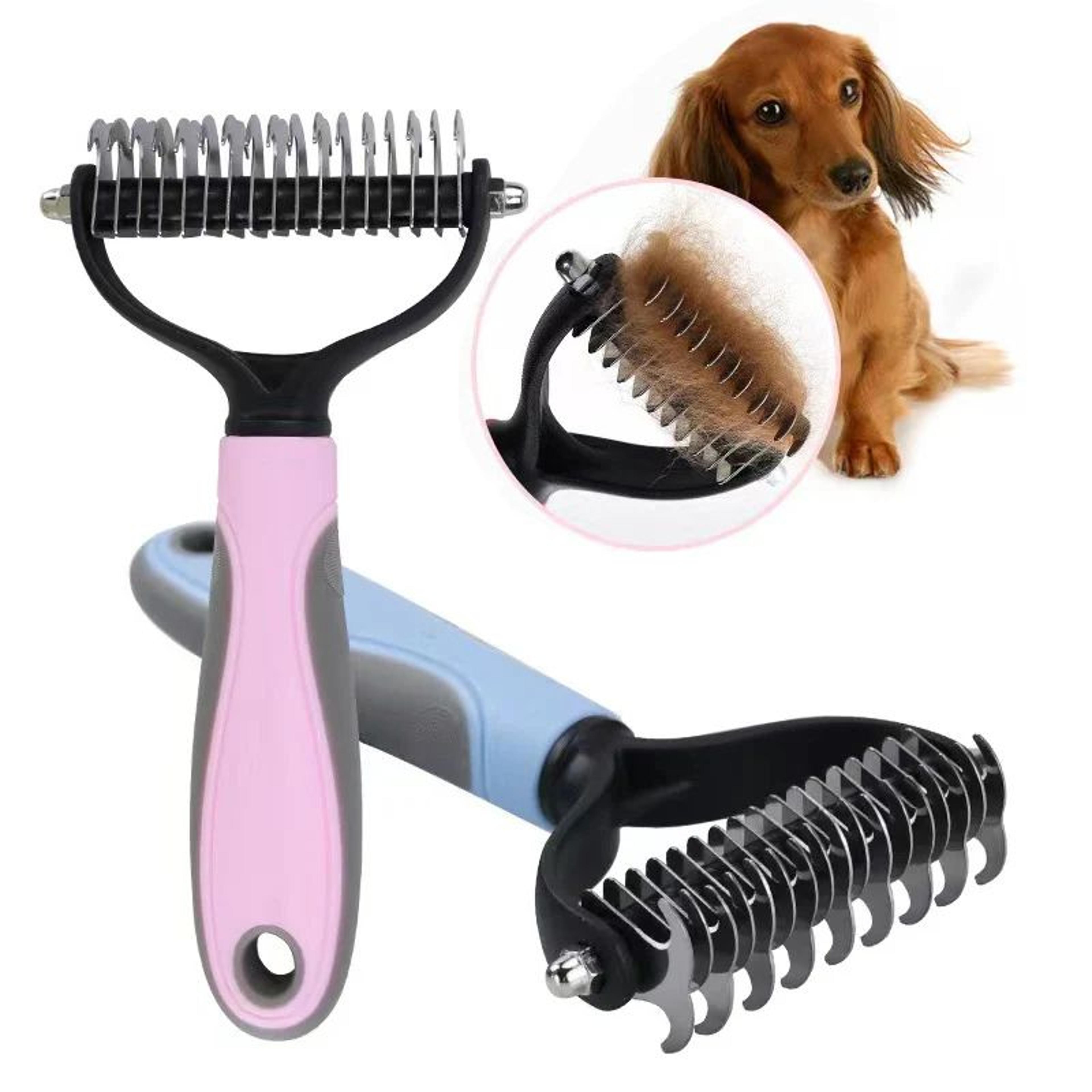 Professional Pet Deshedding Brush  Dog  Cat Hair Remover Comb For Shedding And Knots 0