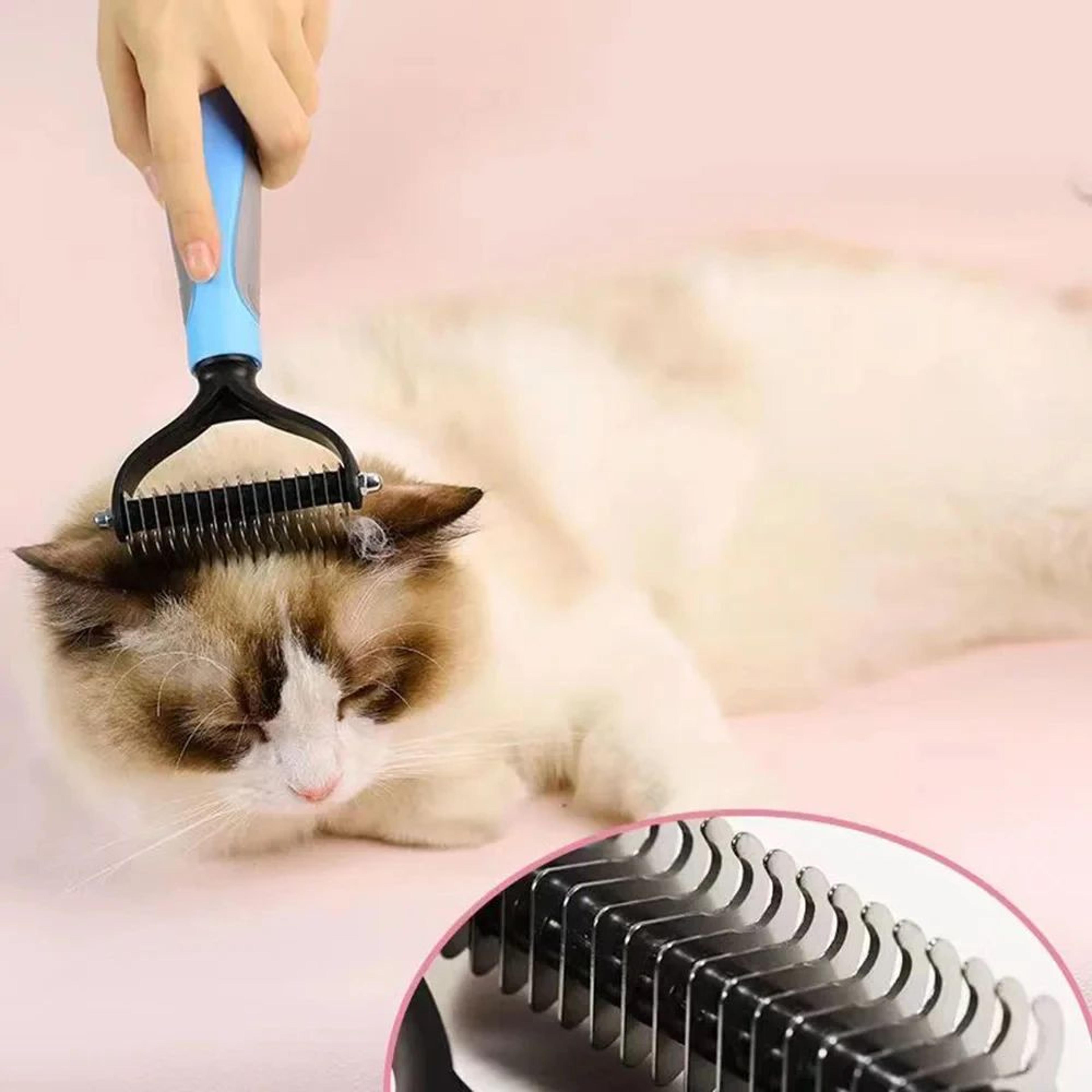 Professional Pet Deshedding Brush  Dog  Cat Hair Remover Comb For Shedding And Knots 1