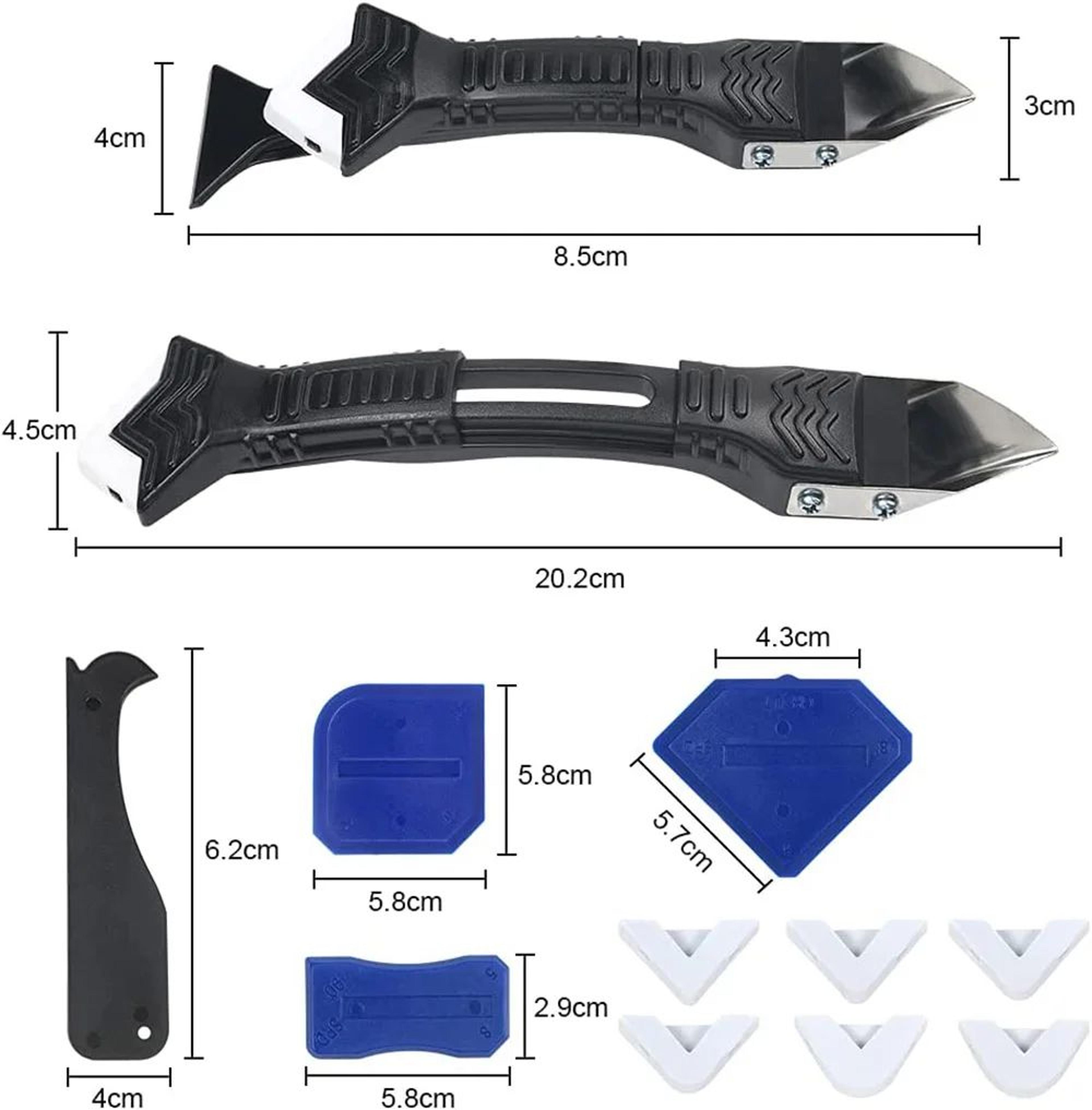 5in1 Caulking Tool Kit  Silicone Scraper Glue Remover  Grout Finishing Tool 1