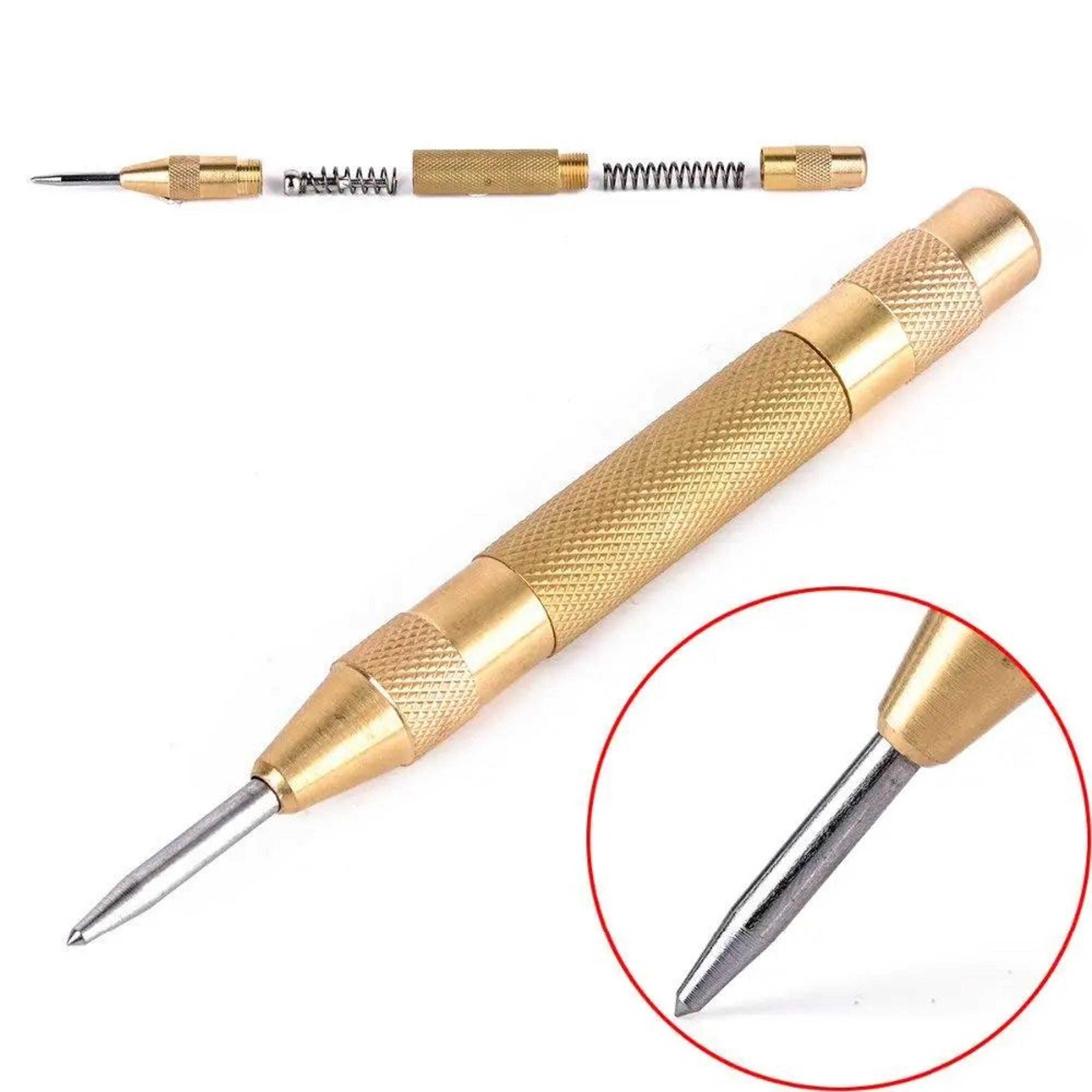 Precision HSS Automatic Center Punch Tool  HeavyDuty SpringLoaded Marking Punch For Metal Wood  Gla 1