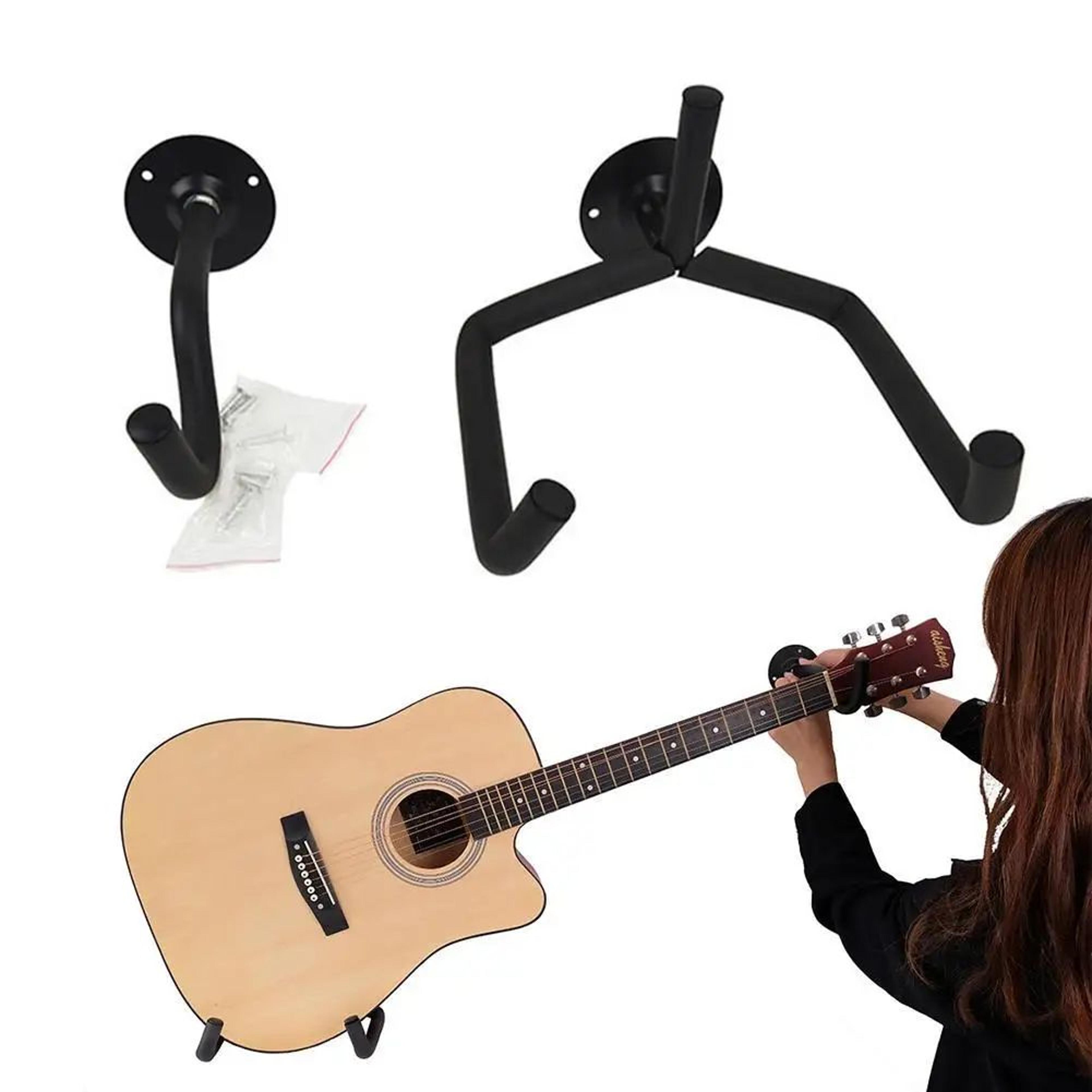 HeavyDuty Guitar Wall Mount  Horizontal Metal Guitar Hanger For Acoustic Bass  String Instruments 1