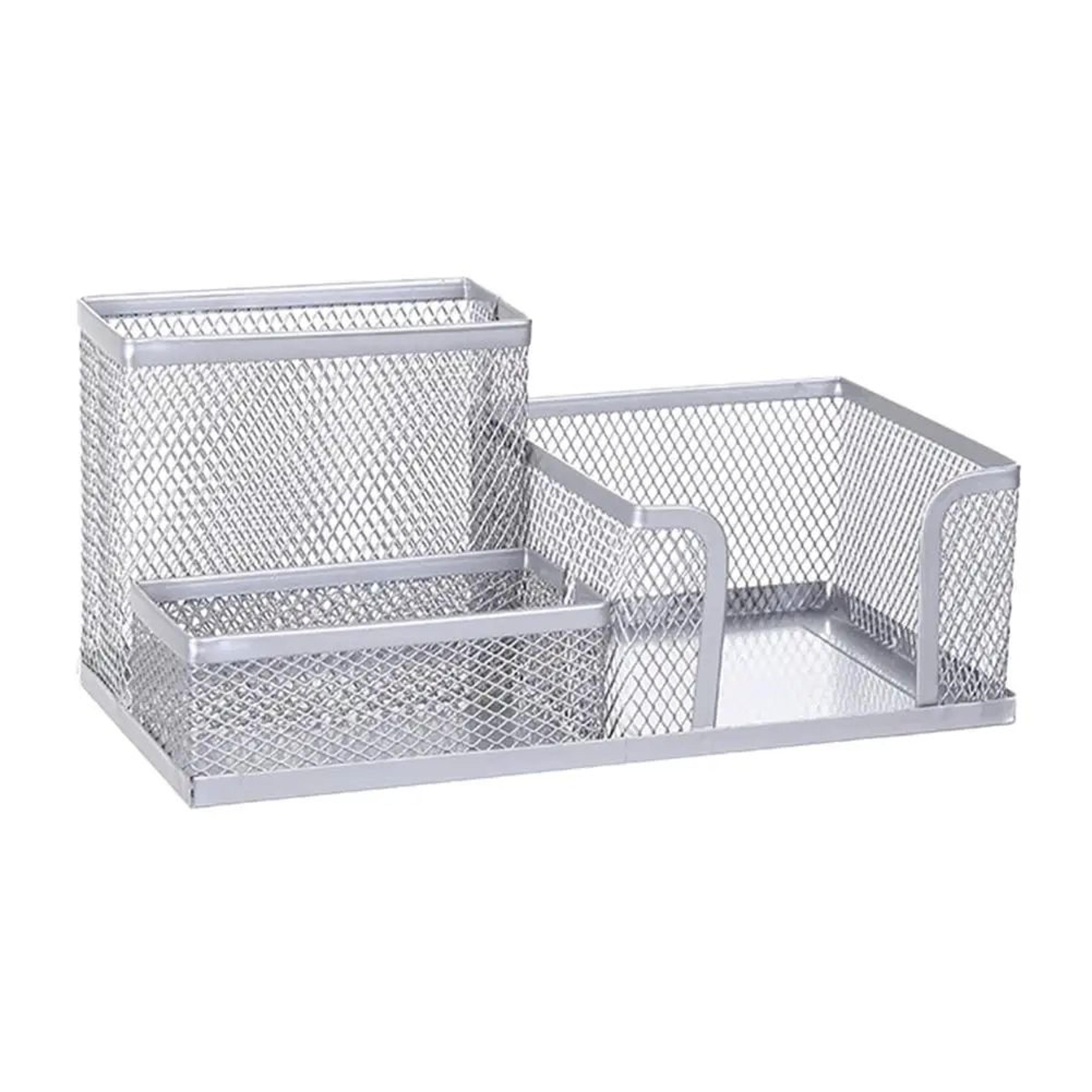 Modern Iron Metal Pen Holder  MultiCompartment Desk Organizer For Clean Stylish Workspaces 6