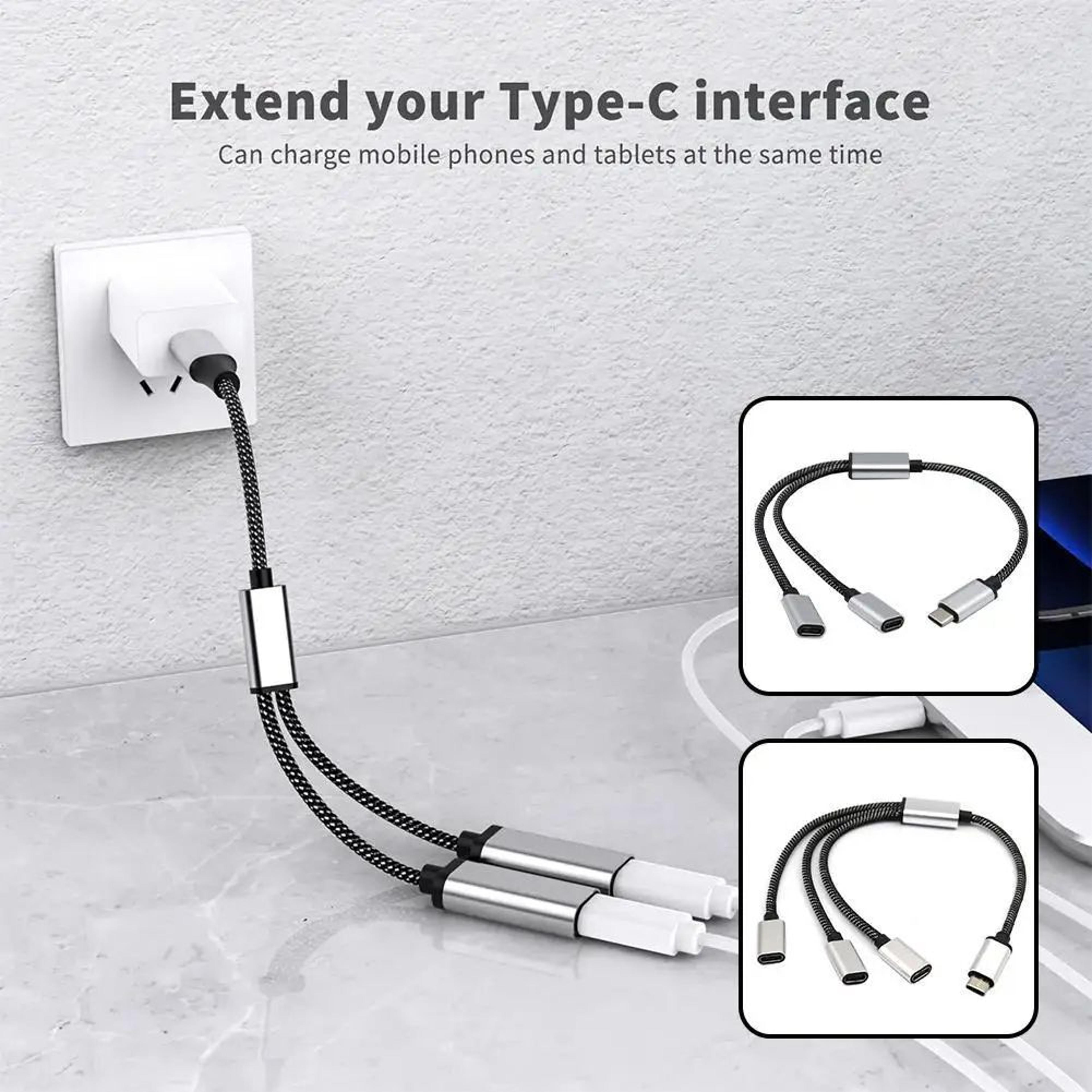 SmartConnect USB C Splitter  Dual USB C Hub Adapter For Phones  Tablets 2