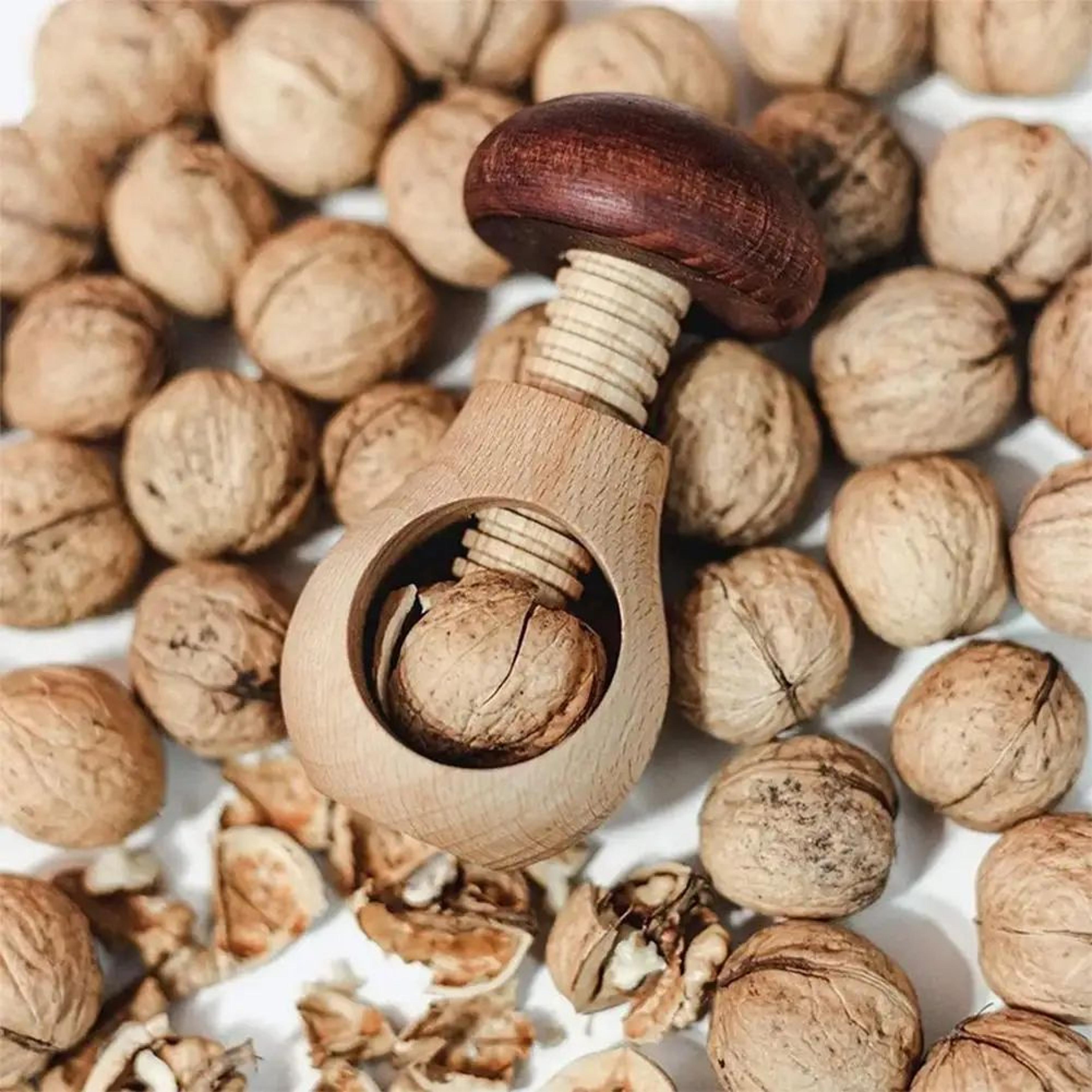 MushroomGrip Nutcracker Tool  Adjustable Walnut Cracker For Easy Clean Shell Cracking 0