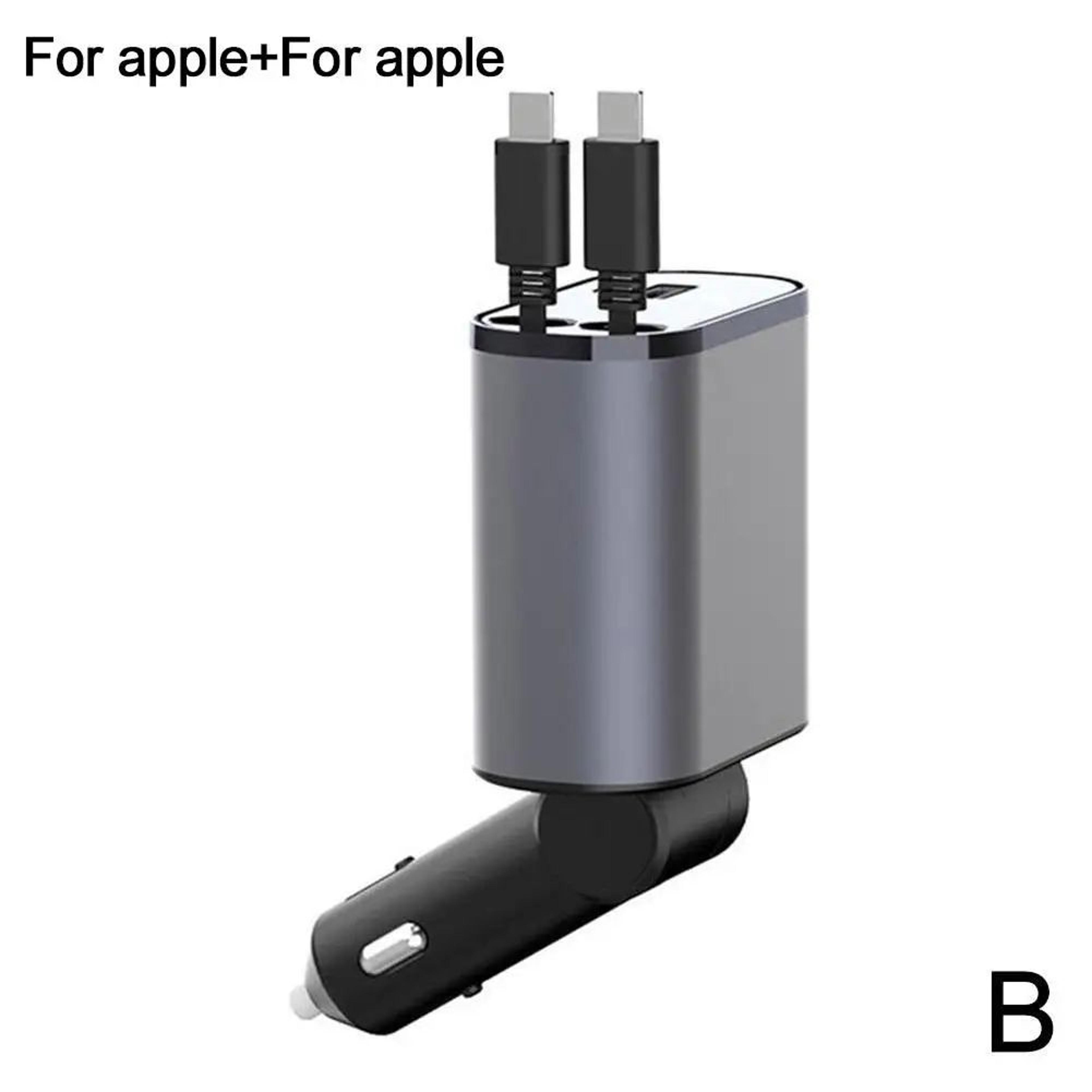 PowerRoll 100W Car Charger  4in1 Retractable Car Charger With USBC Fast Charging 2
