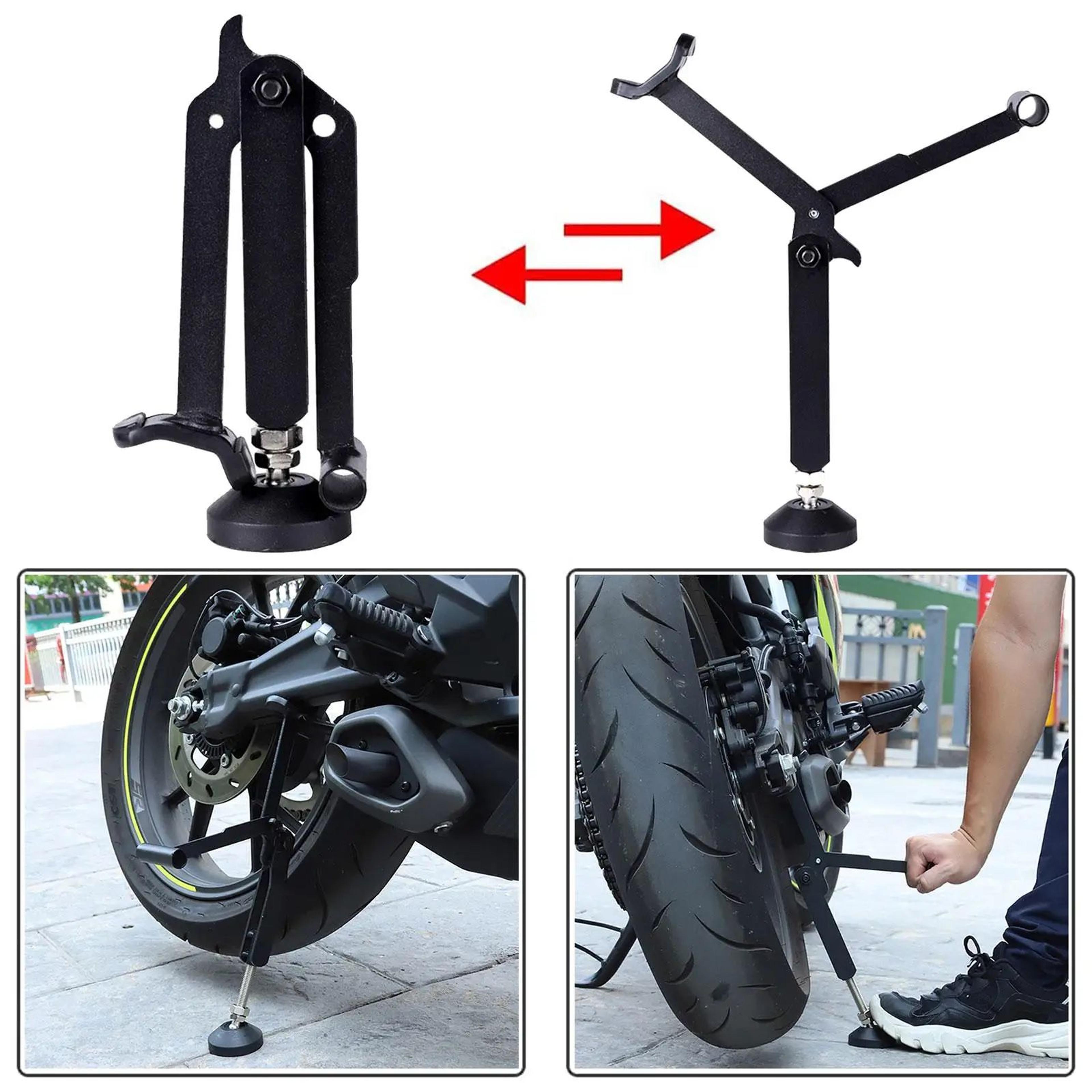 ProLift Foldable Motorcycle Lift Stand With Upgraded Armrest Support 4